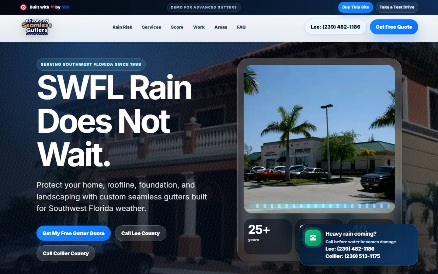ADV Gutters new Claude AI website