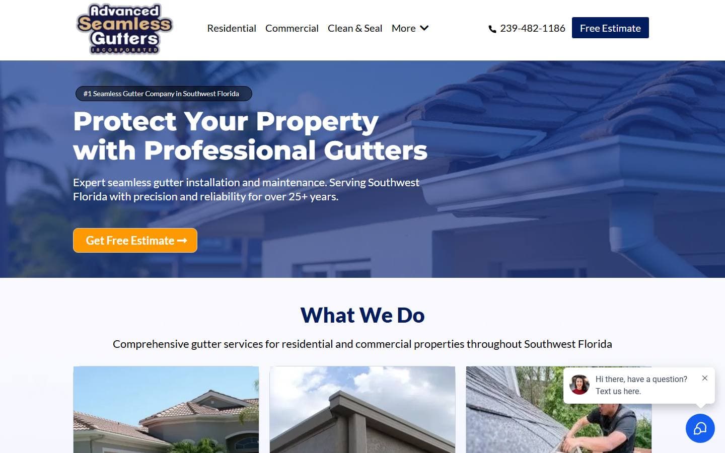 ADV Gutters old website
