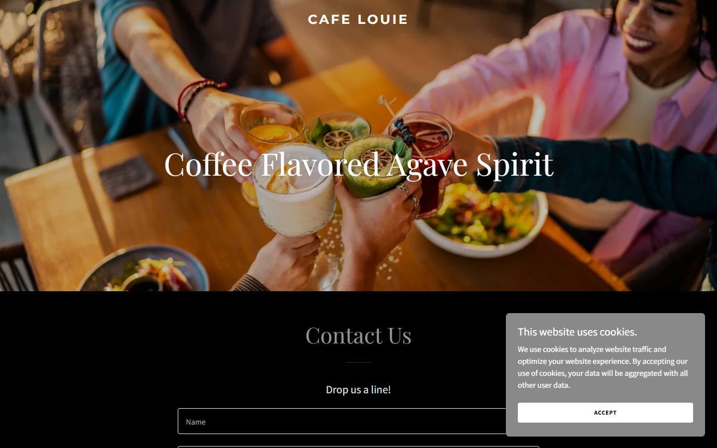Cafe Louie old website