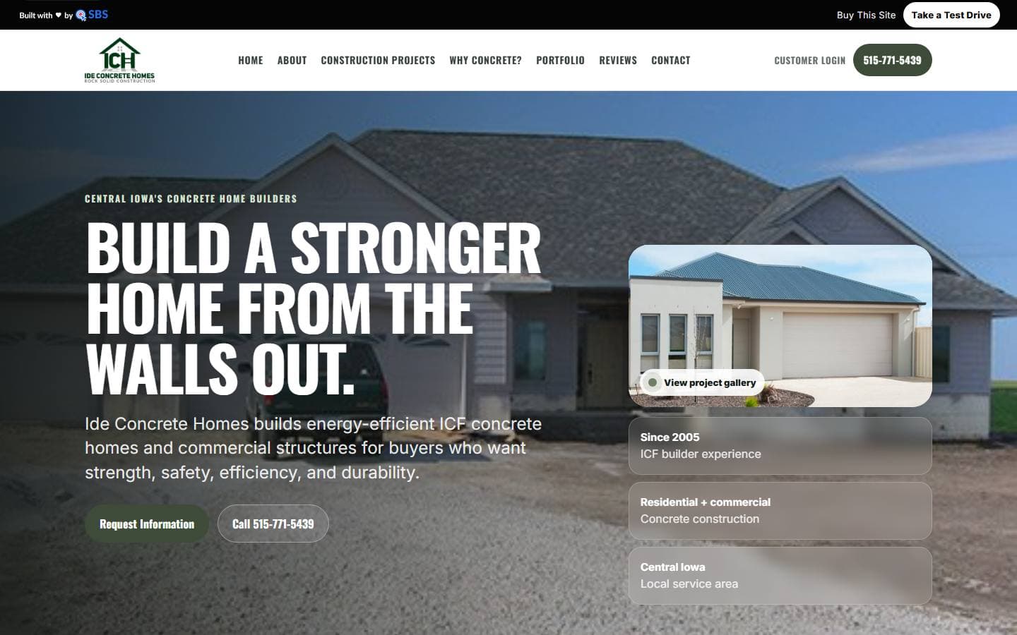 IDE Concrete Homes new Claude AI website