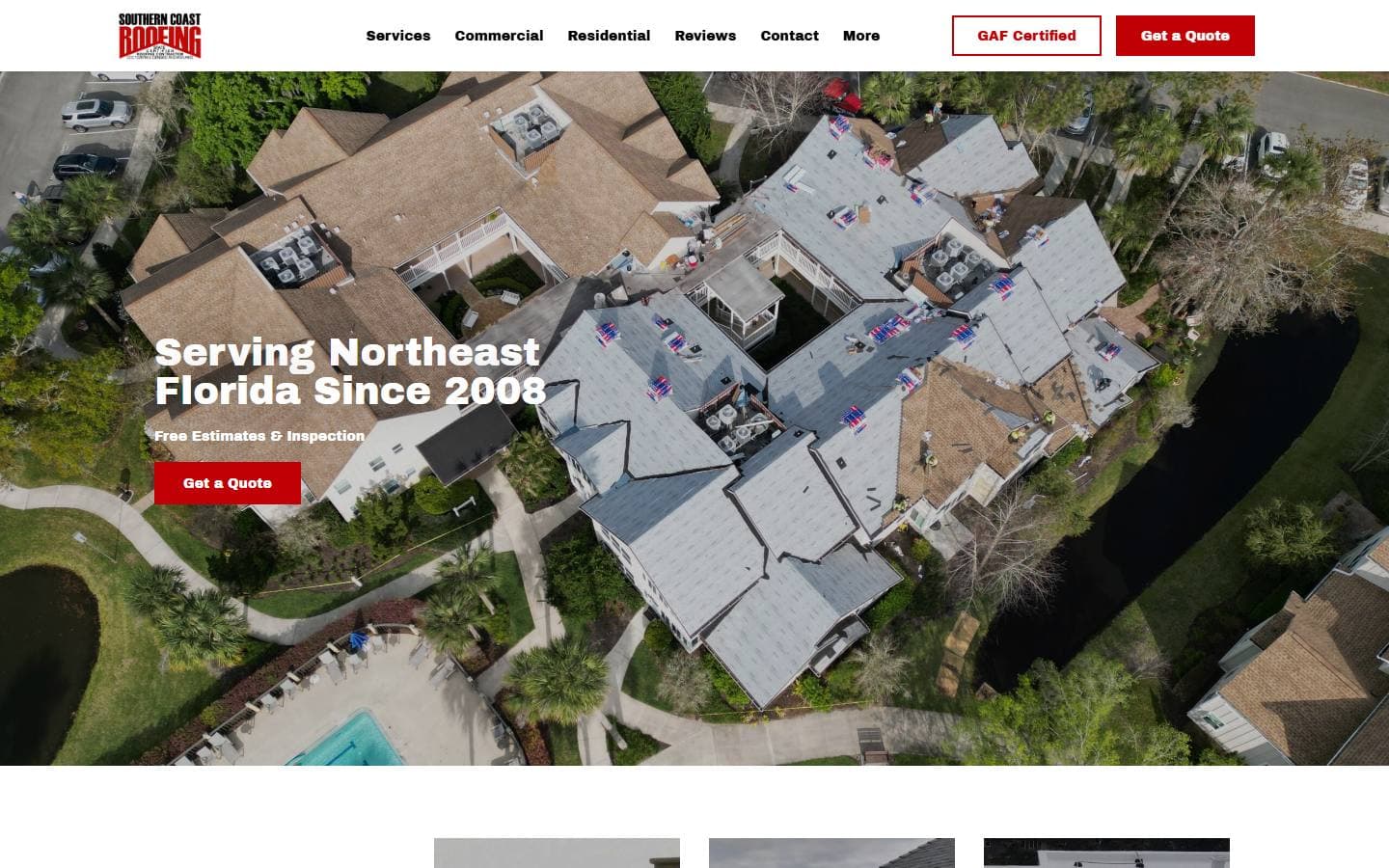 Southern Coast Roofing old website