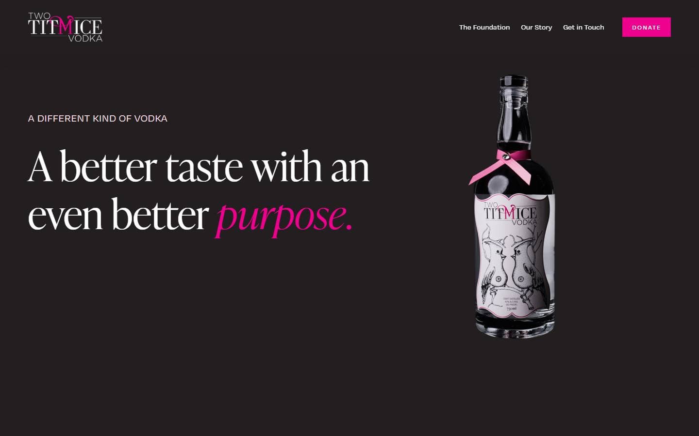 Two Tit Mice Vodka old website