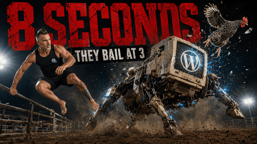 You Get 8 Seconds. Same as a Bull Ride. They Bail at 3.