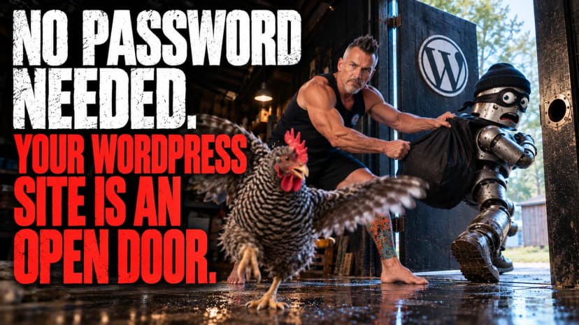 No Password Needed. Your WordPress Site Is an Open Door.