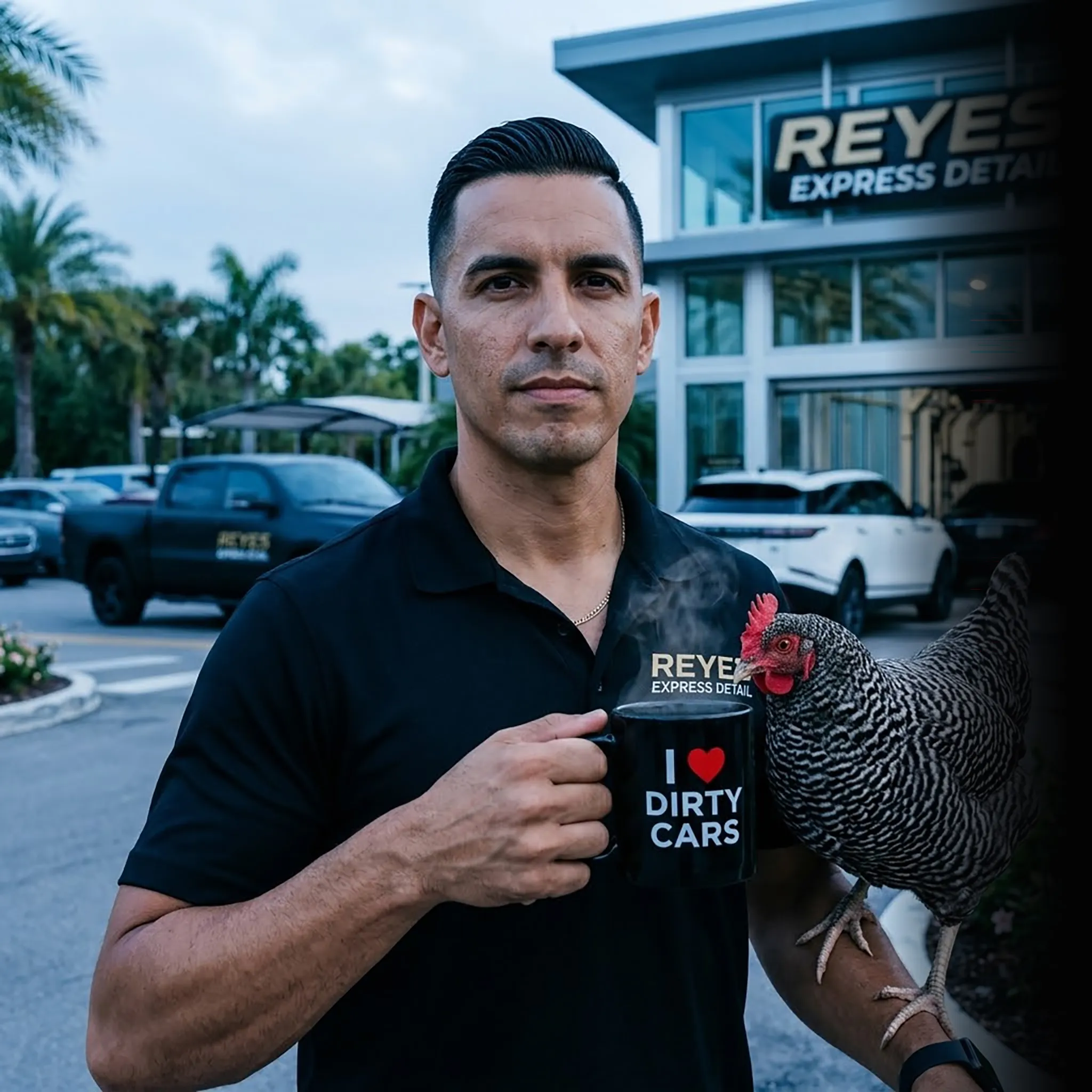 First Coast car wash owner with crew working on roof — car wash marketing services