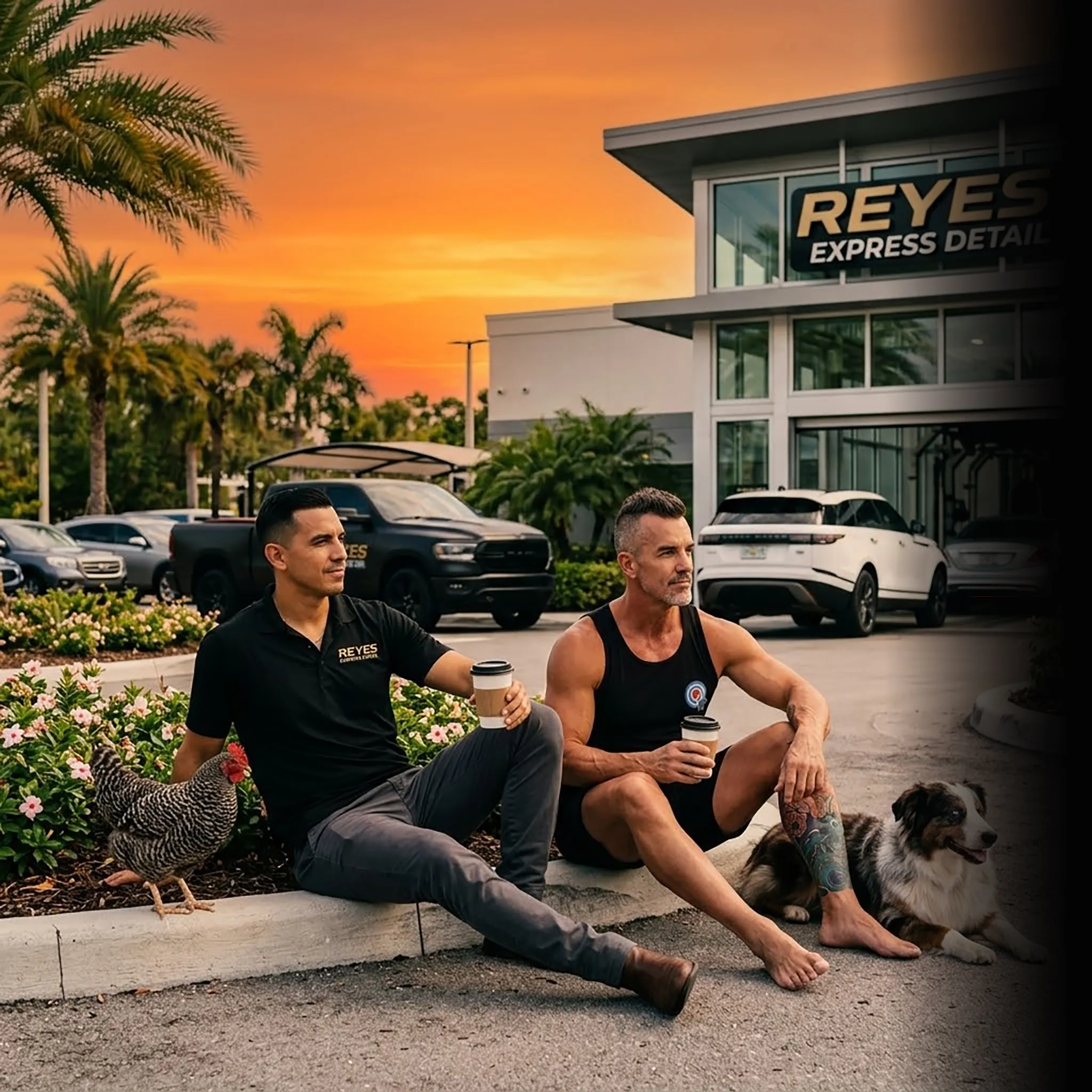 car wash partners on tailgate with revenue dashboard — one unified marketing system