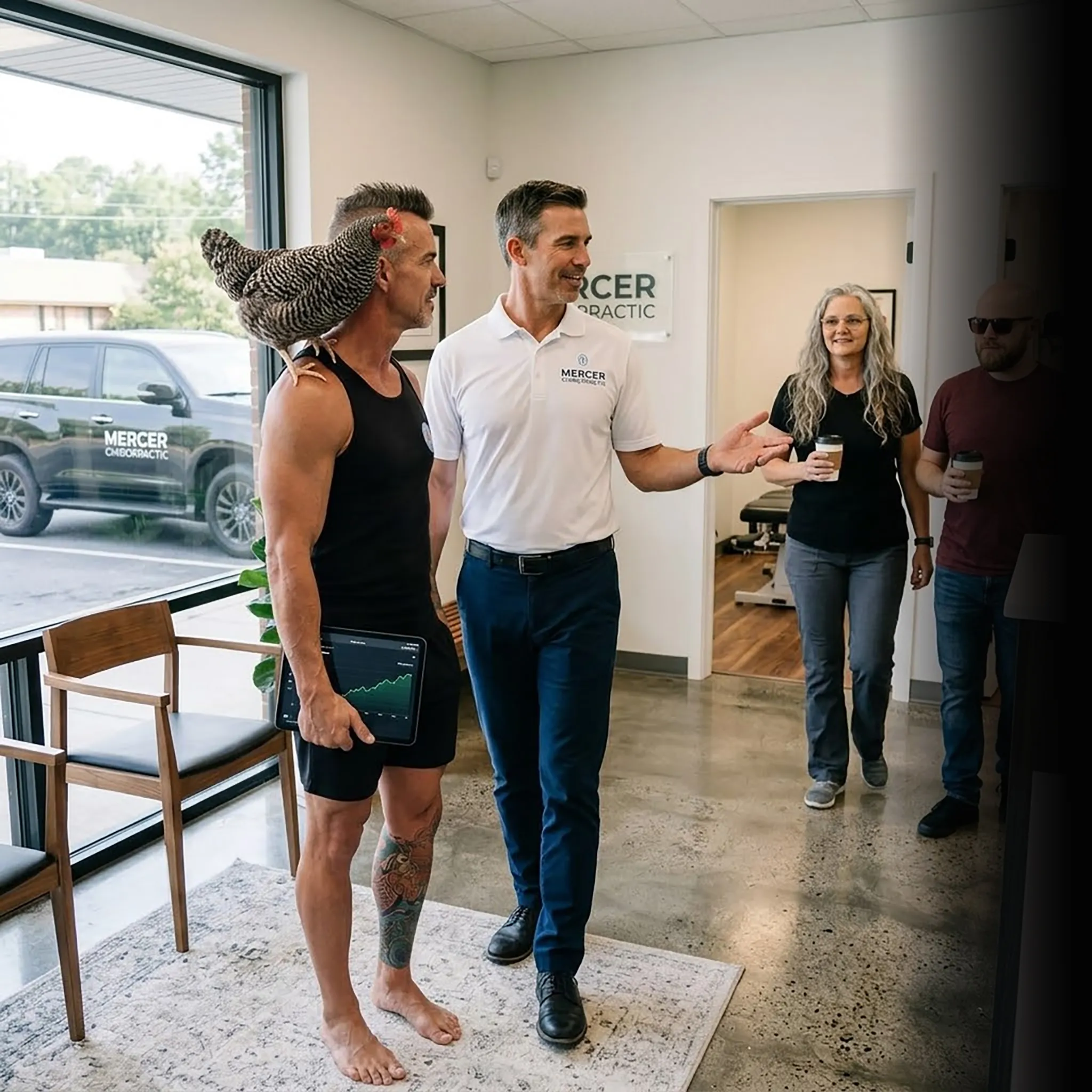 First Coast chiropractic owner on tailgate with analytics — SEO and AI search for chiropractors