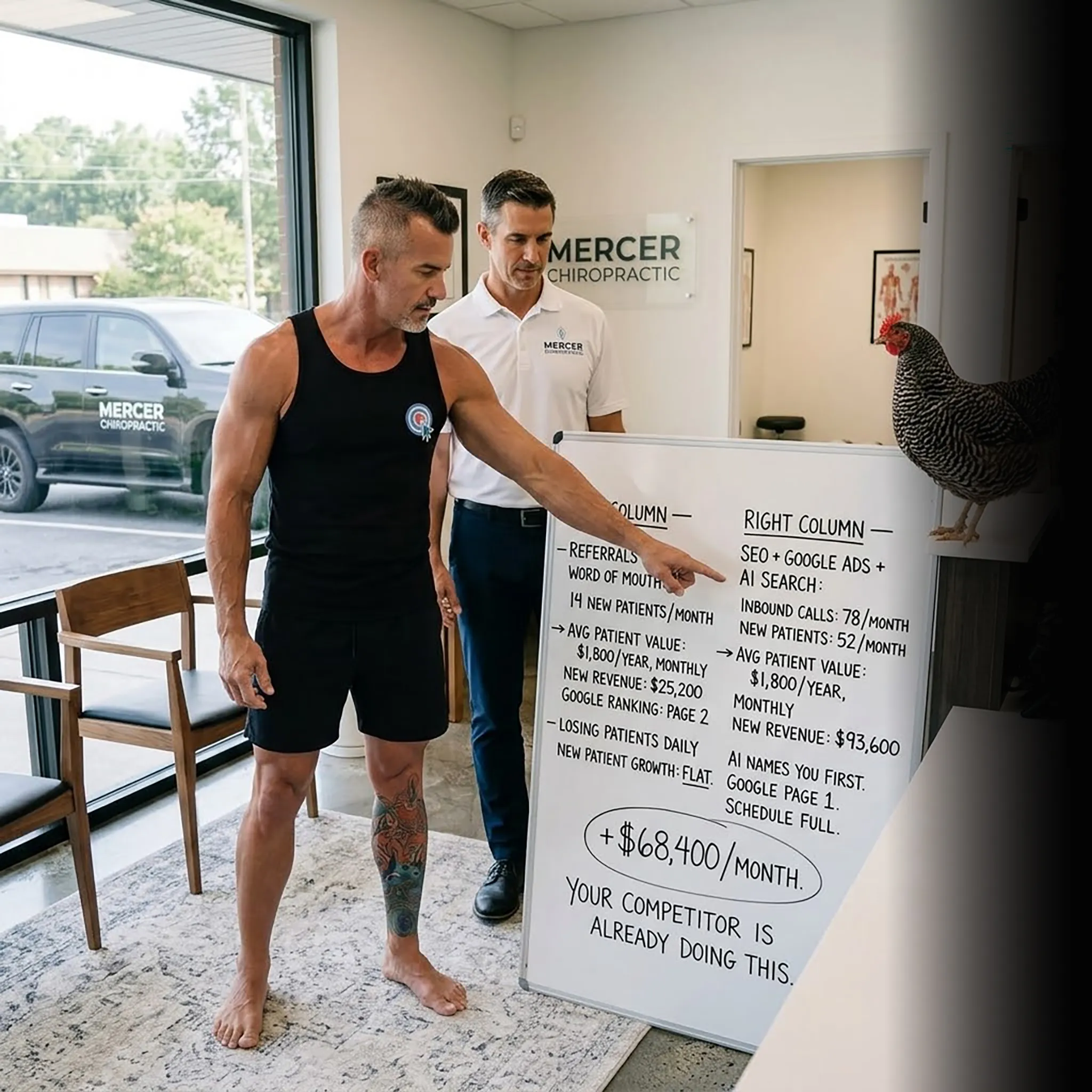 First Coast chiropractic owner in truck ready to go — your phone should ring more