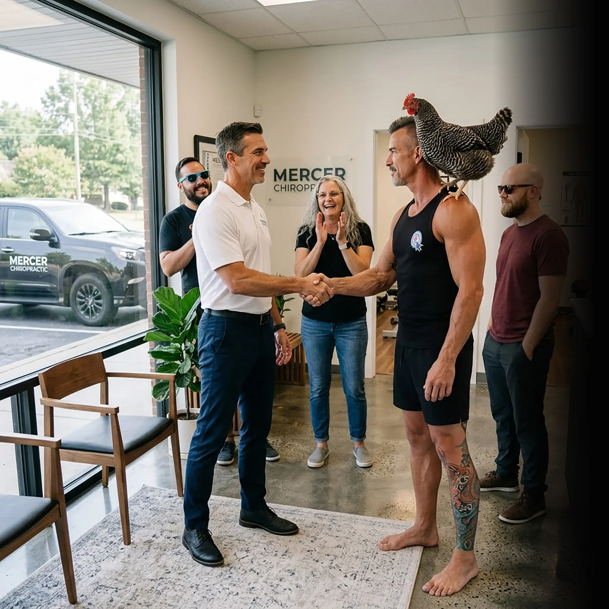 chiropractic team reviewing campaign data on tablet — Google Ads for chiropractors