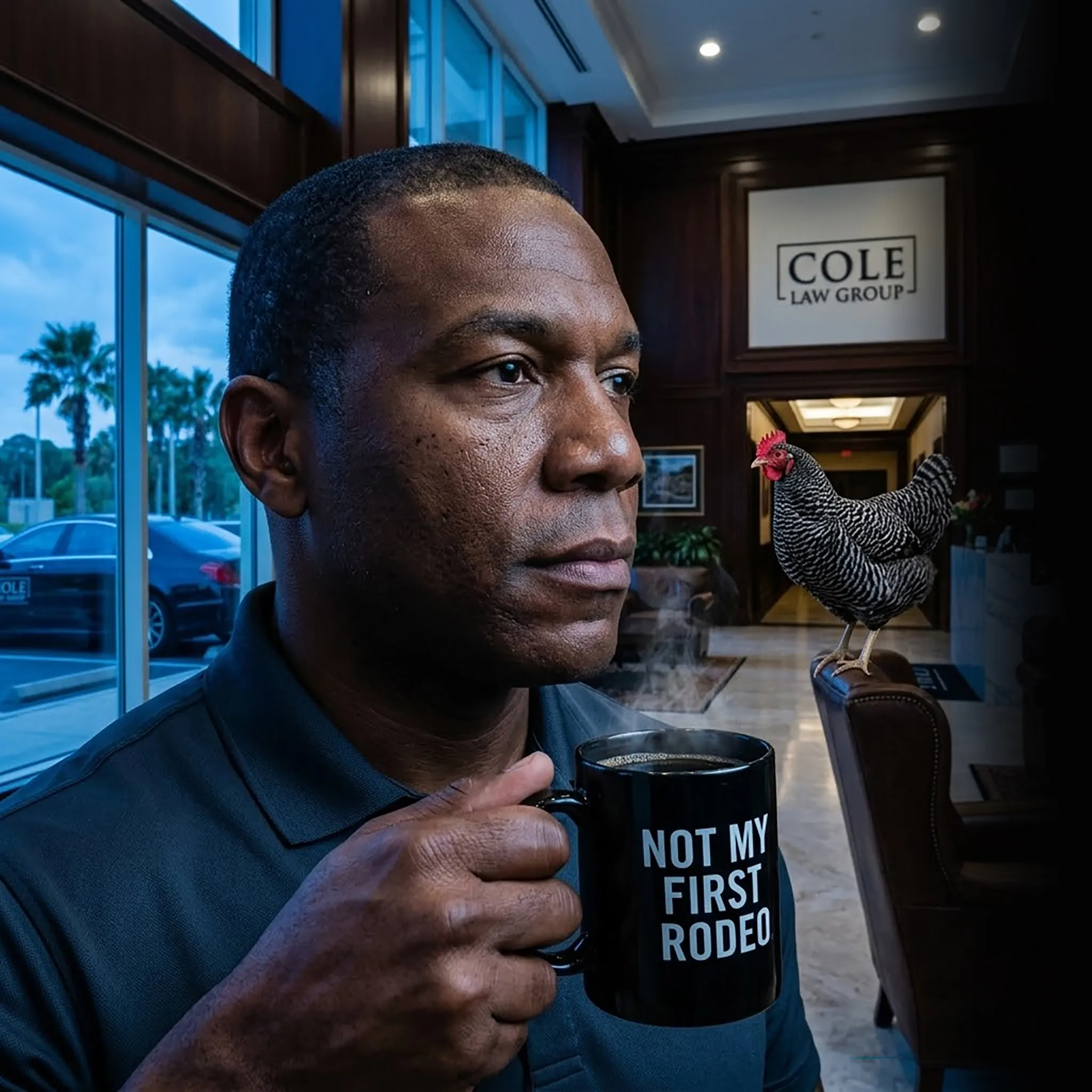 First Coast criminal defense owner with crew working on roof — criminal defense marketing services