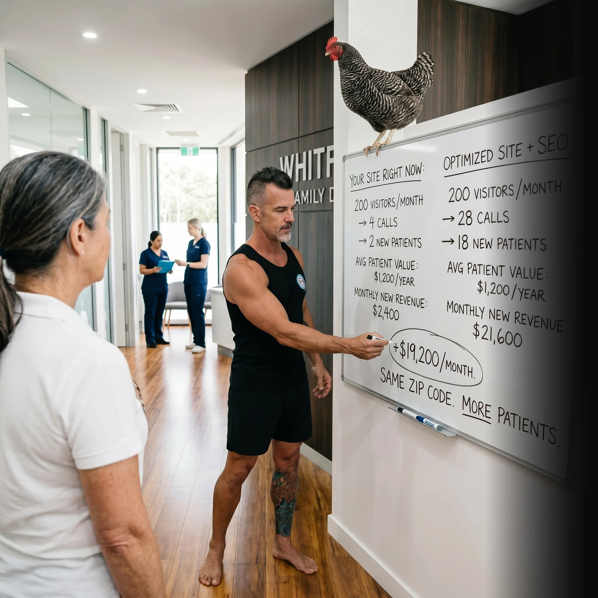 First Coast Dental partners walking the job — website that converts