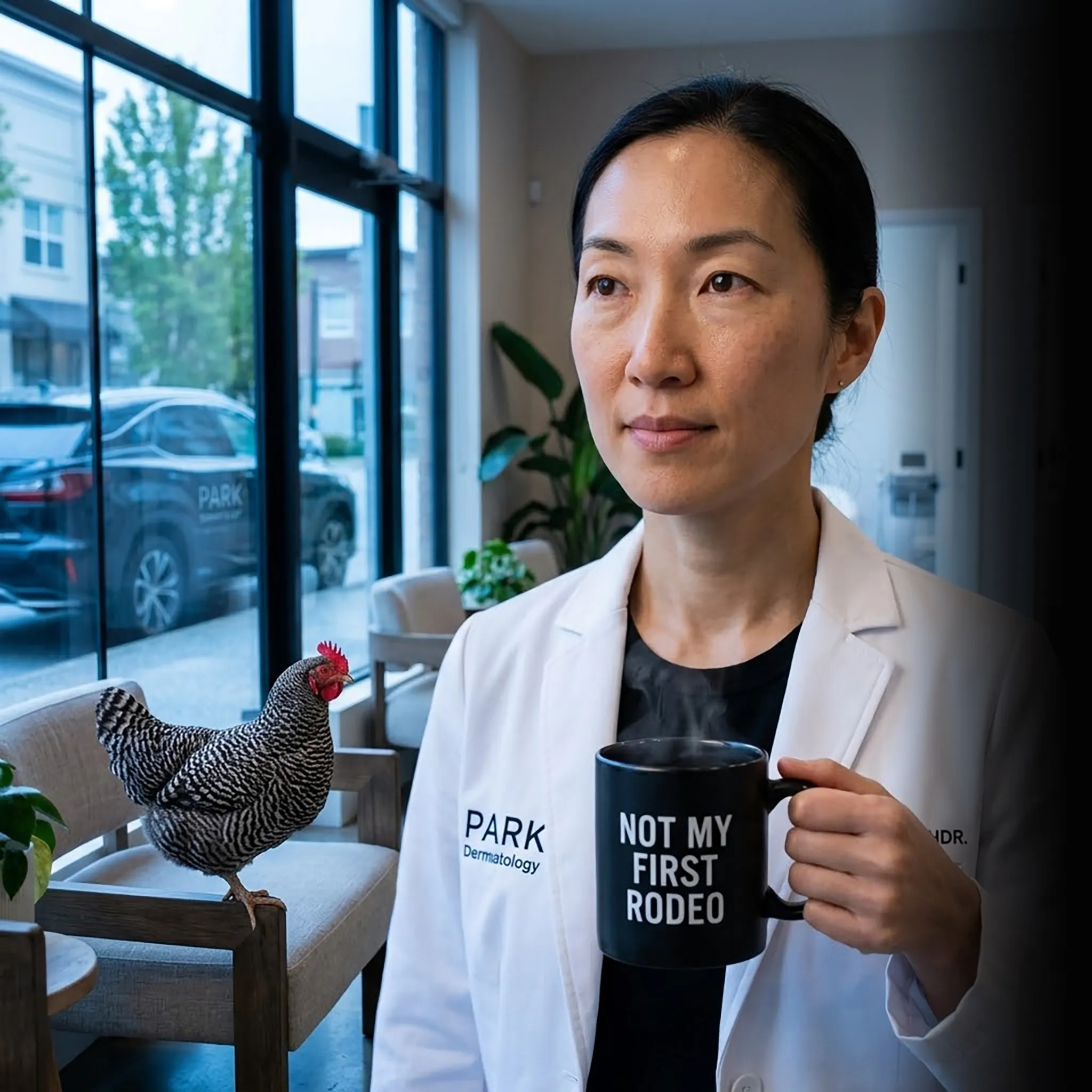 First Coast dermatology owner with crew working on roof — dermatology marketing services