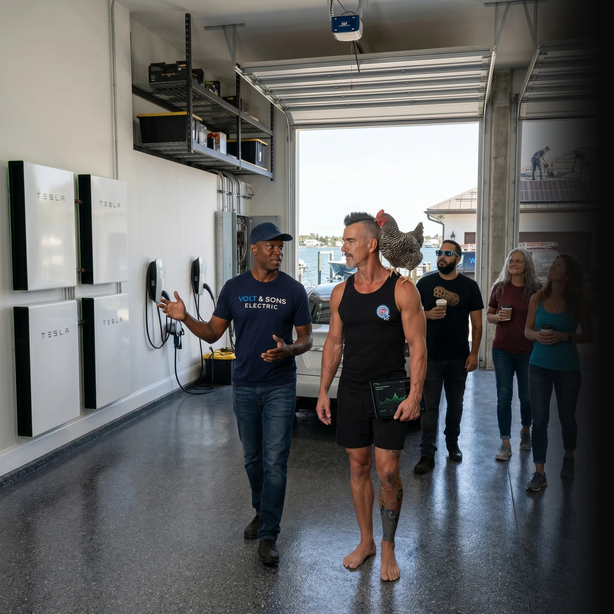 First Coast electrical owner on tailgate with analytics — SEO and AI search for electricians