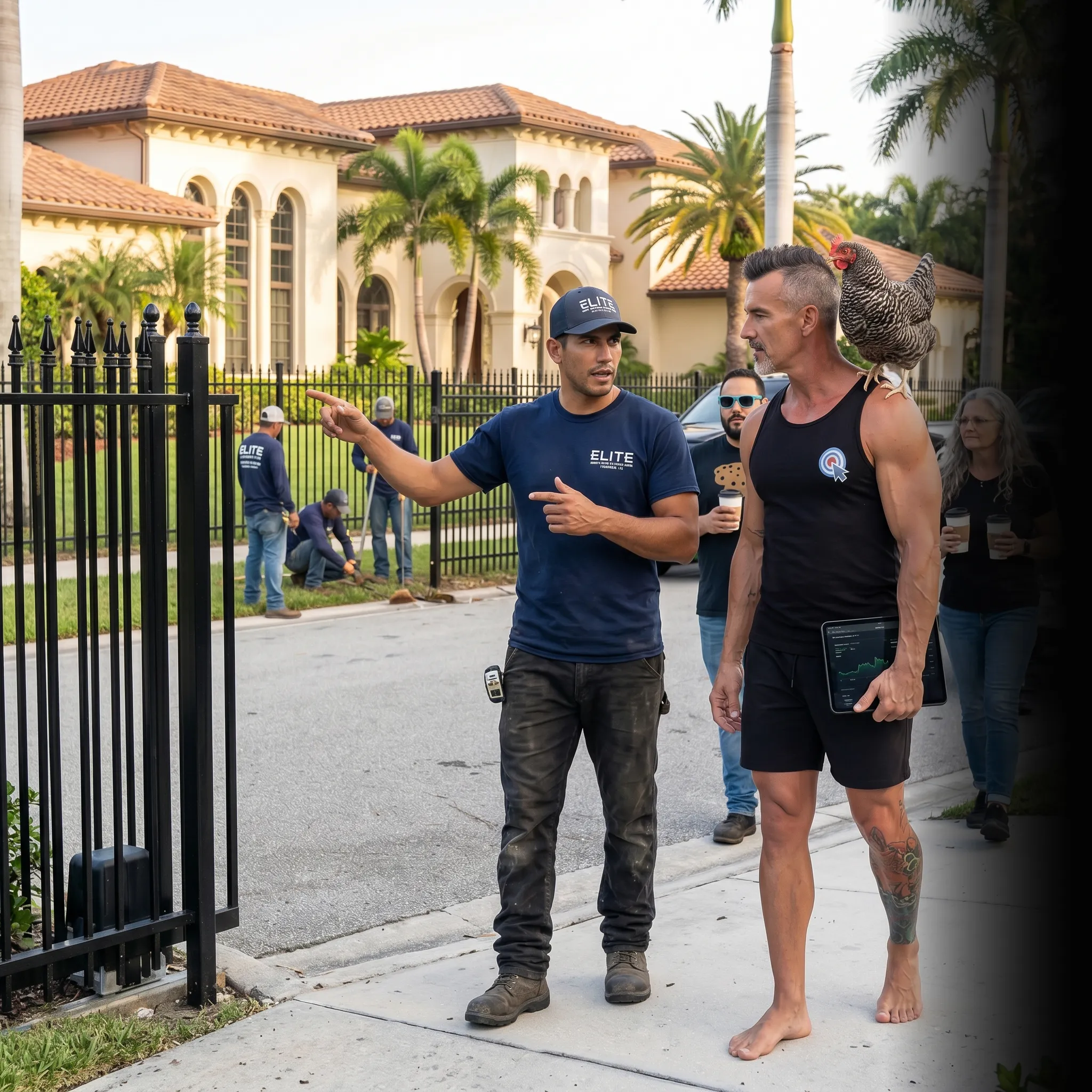 First Coast fencing owner on tailgate with analytics — SEO and AI search for fencing companies