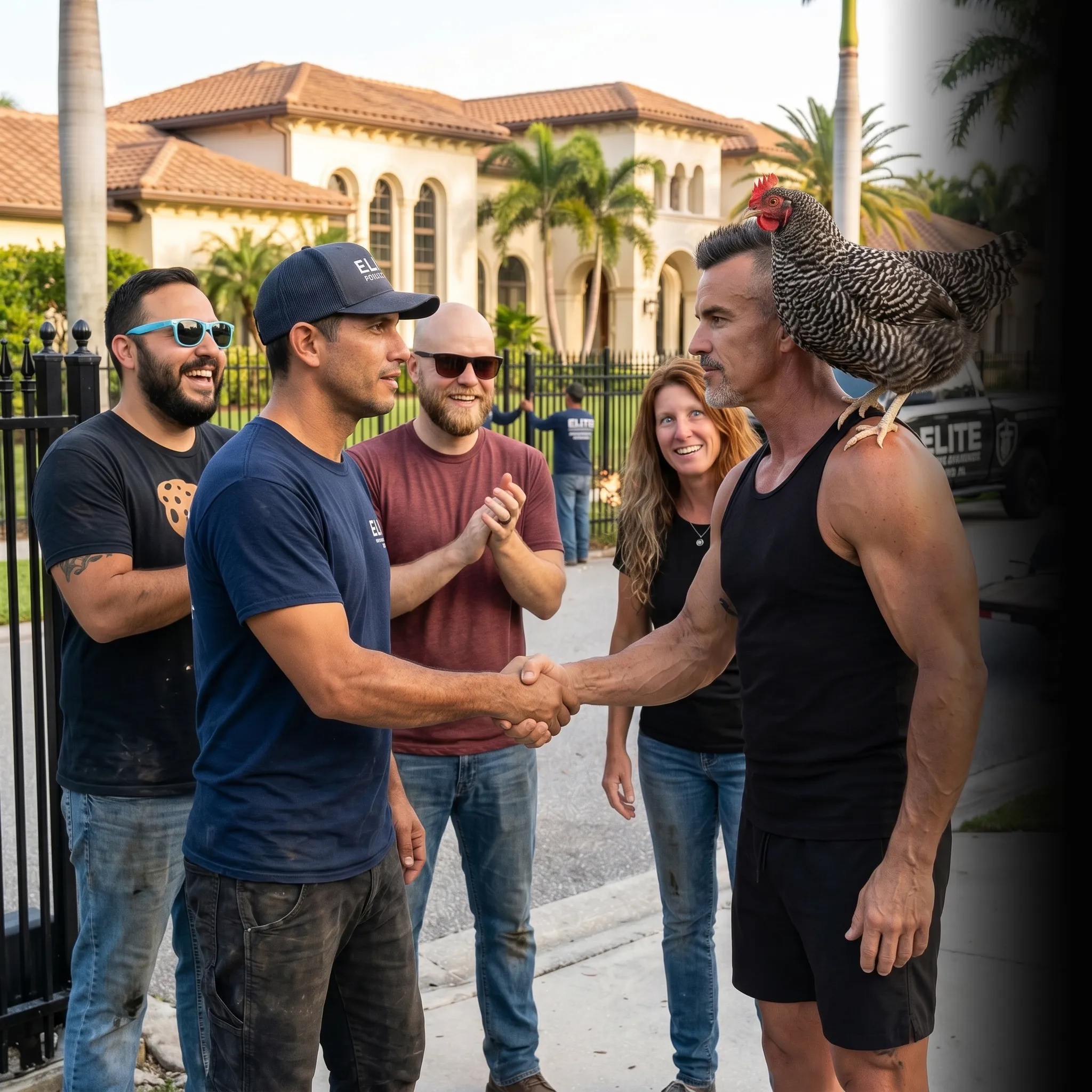 fencing team reviewing campaign data on tablet — Google Ads for fencing companies