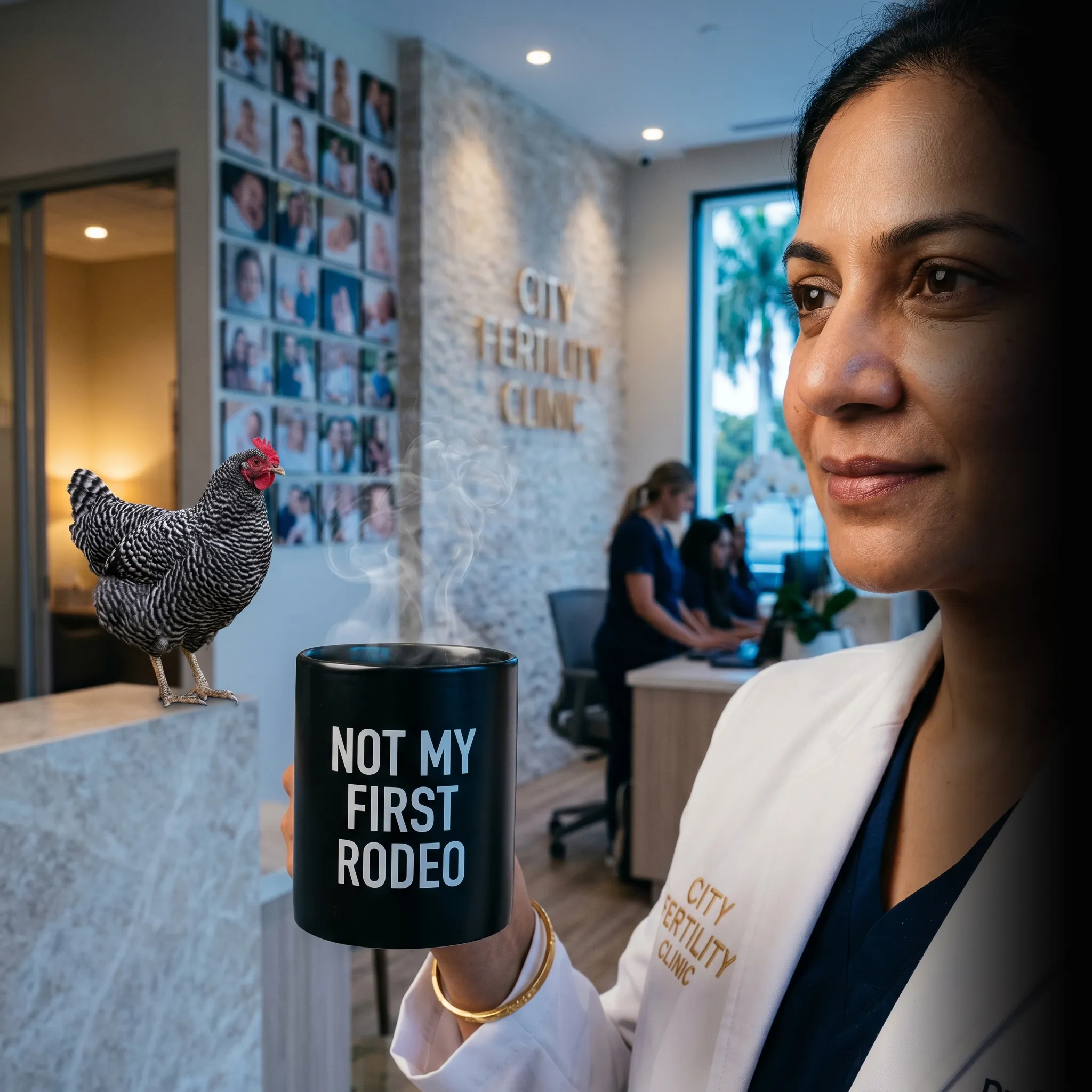 First Coast fertility owner with crew working on roof — fertility marketing services