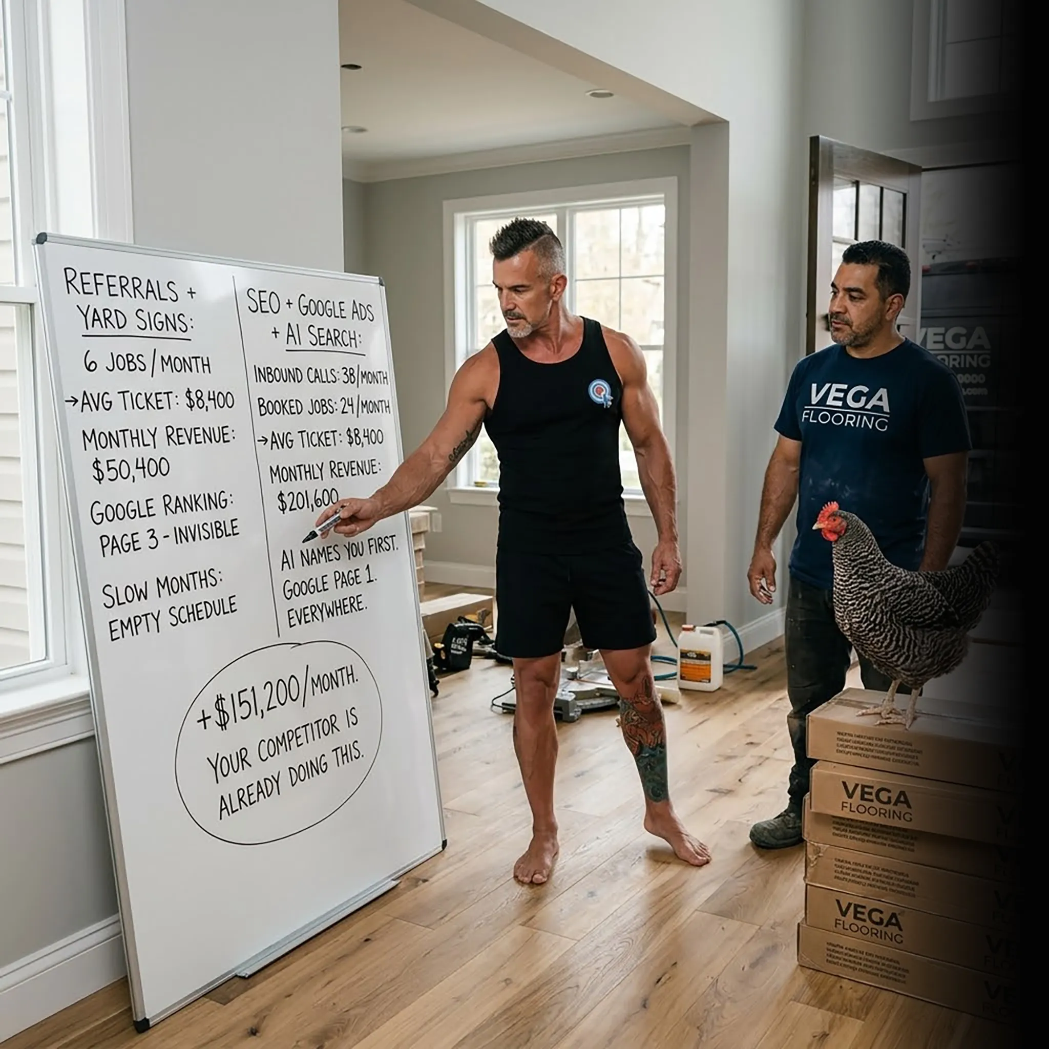 First Coast flooring owner in truck ready to go — your phone should ring more