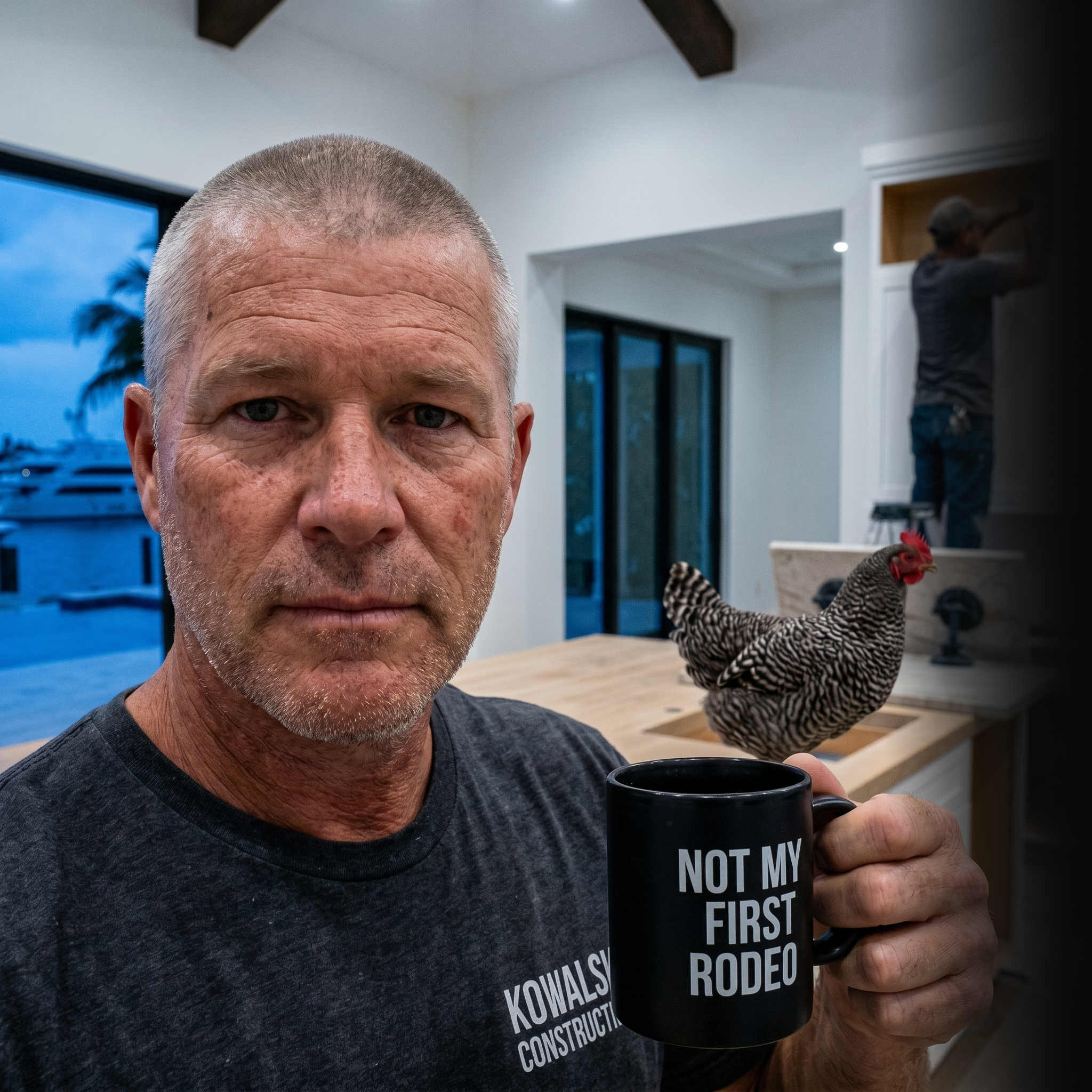 First Coast General Contractor owner with crew working on construction — general contractor marketing services