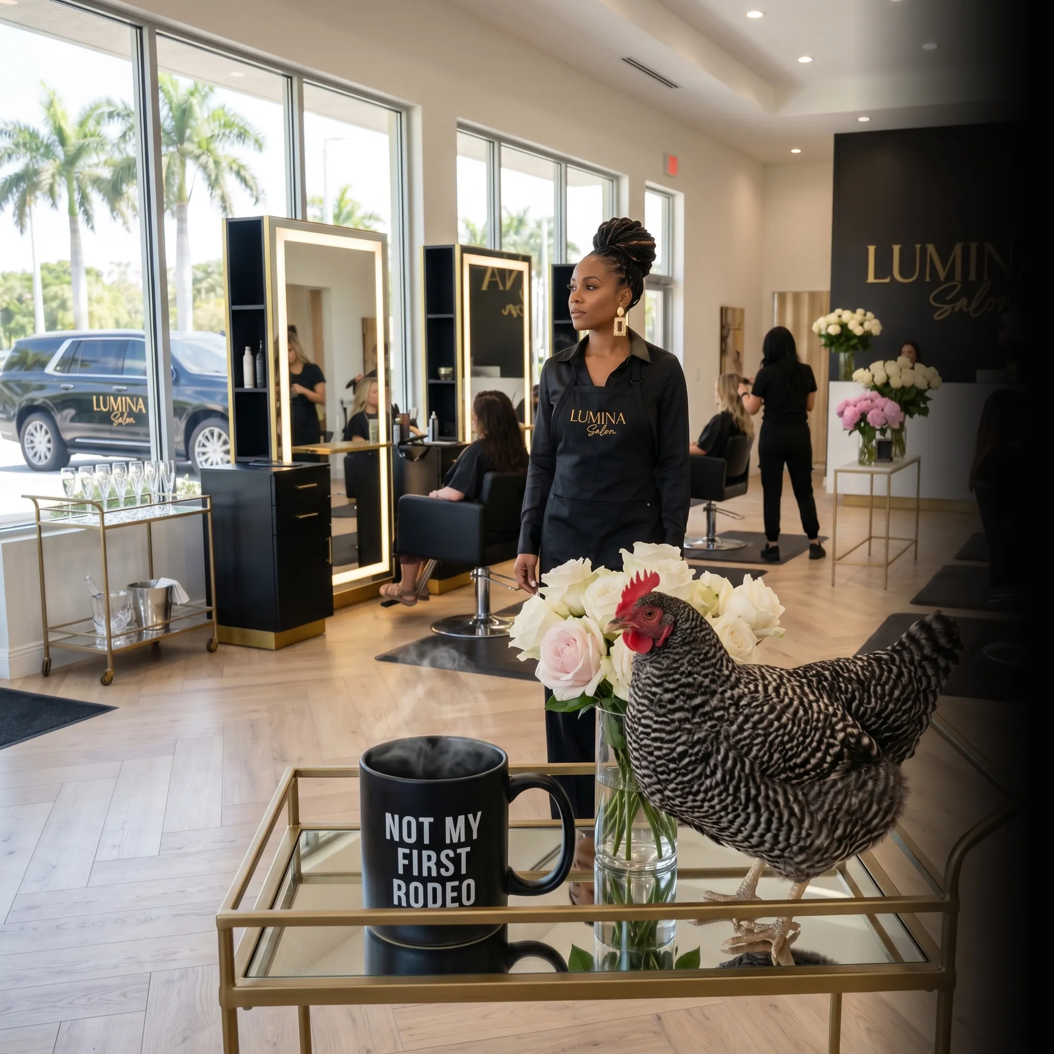 First Coast hair salon partners walking the job — website that converts