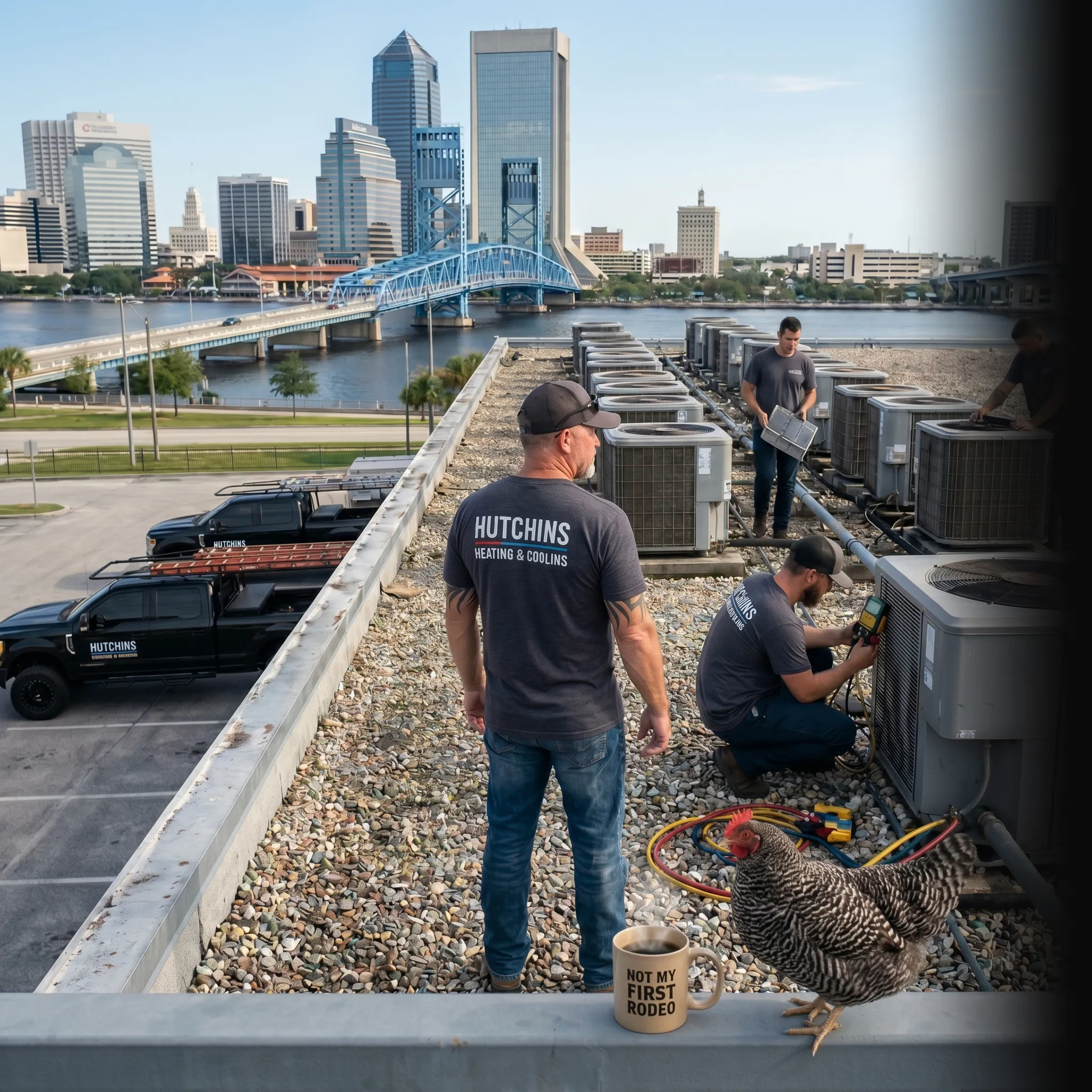 First Coast HVAC owner in truck ready to go — your phone should ring more