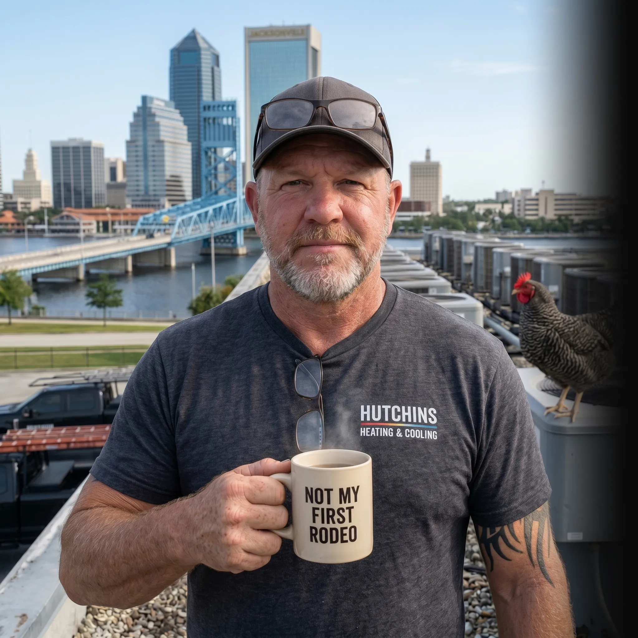 First Coast HVAC owner with crew working on HVAC — HVAC marketing services