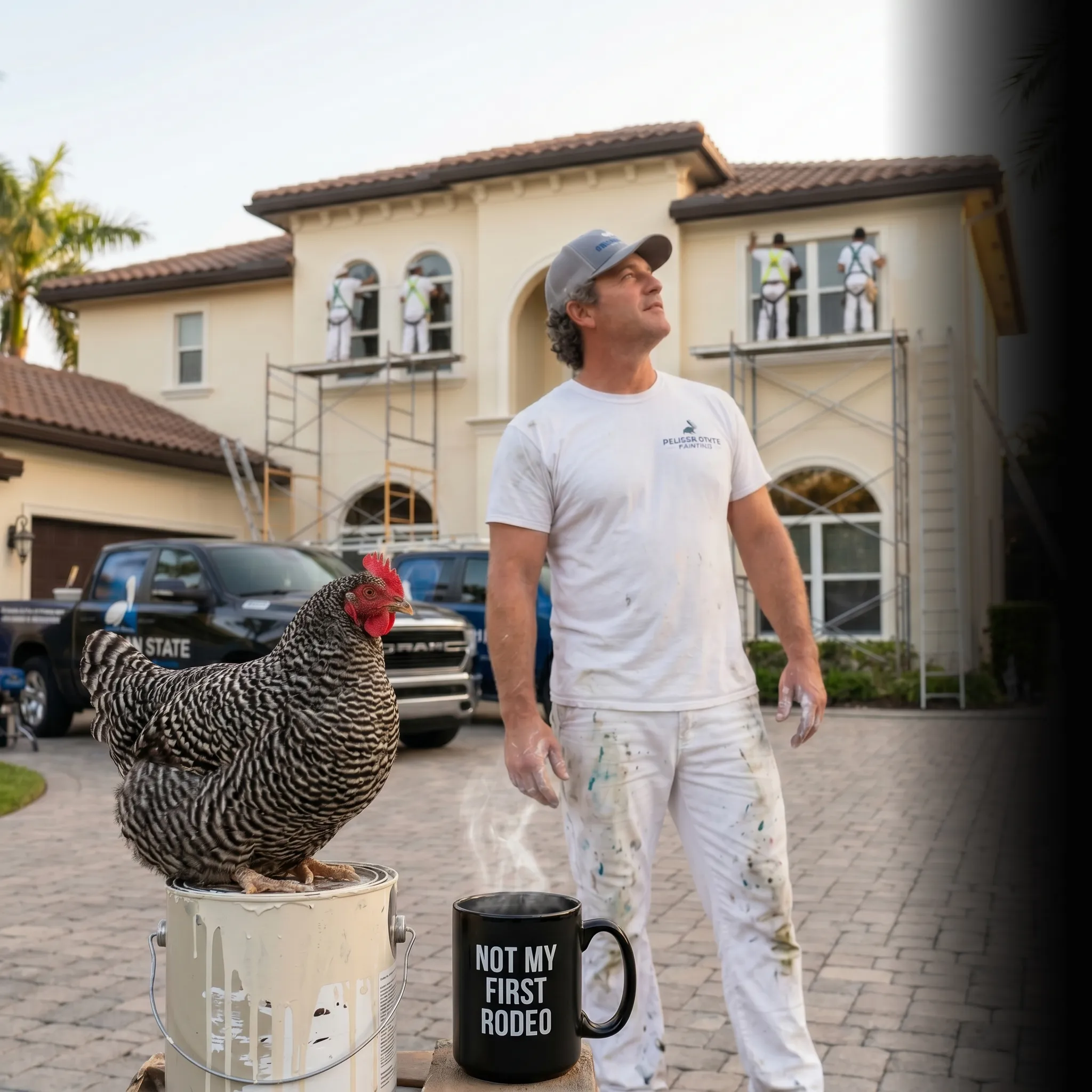 First Coast painting partners walking the job — website that converts