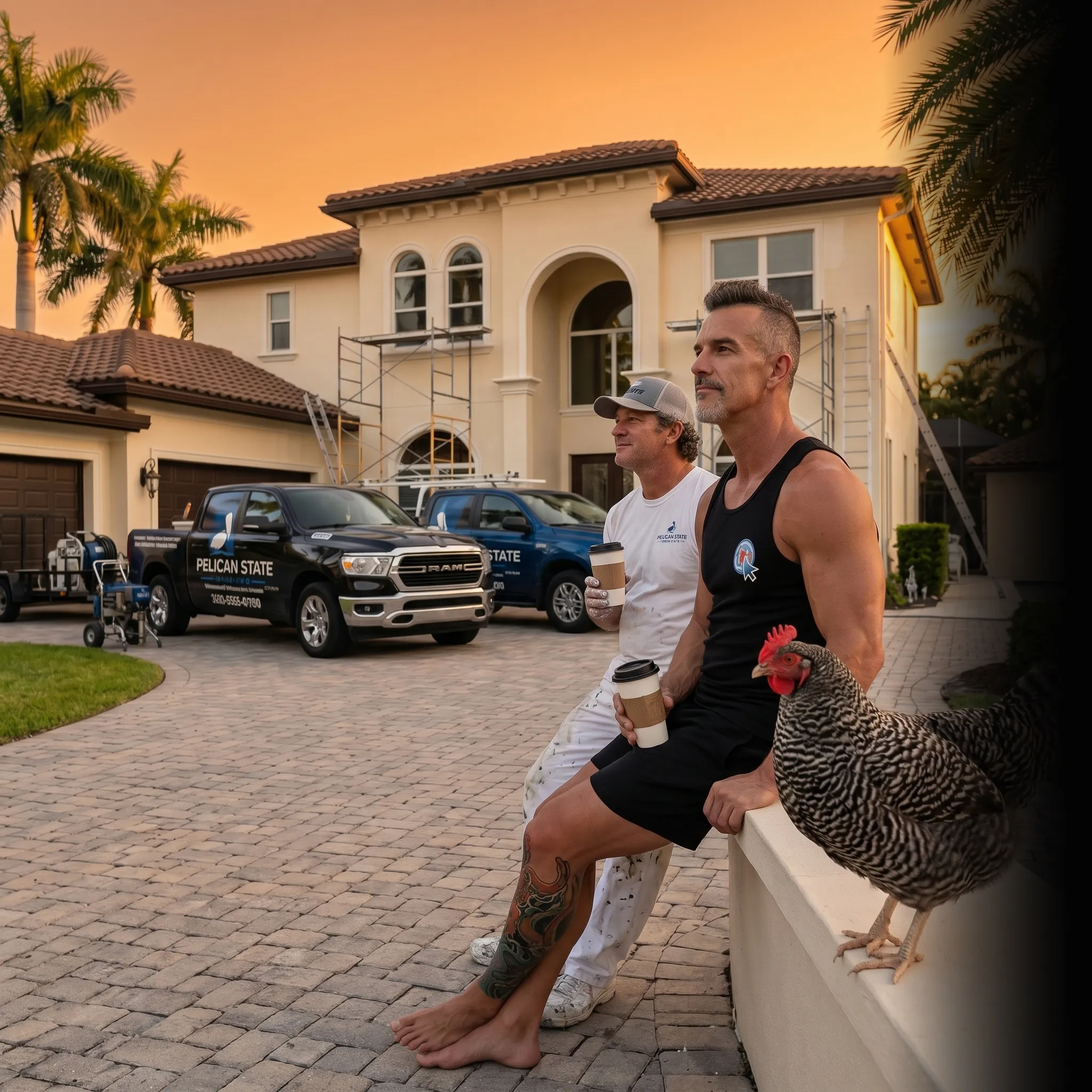 painting partners on tailgate with revenue dashboard — one unified marketing system