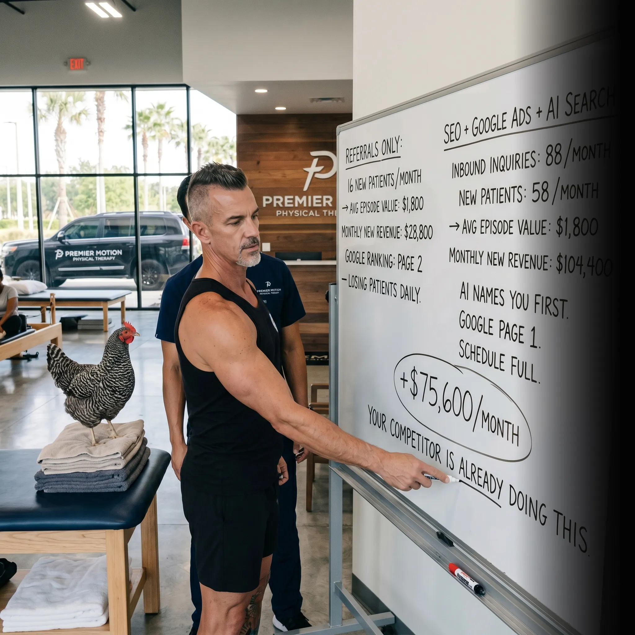 First Coast physical therapy owner in truck ready to go — your phone should ring more