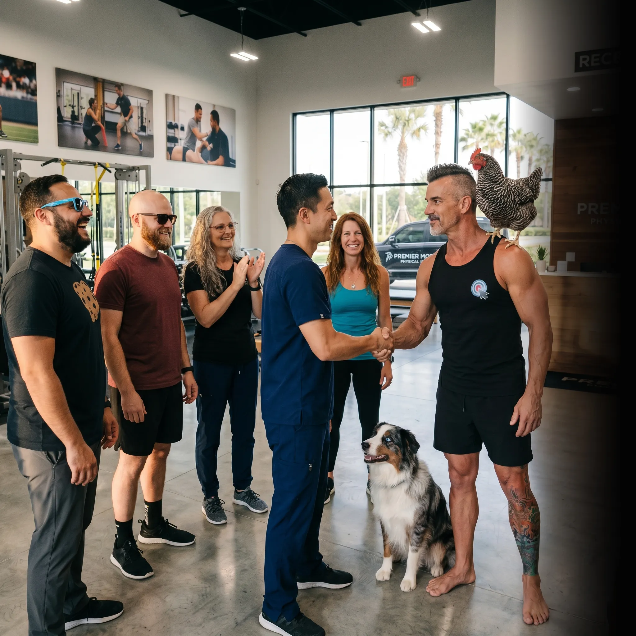 physical therapy team reviewing campaign data on tablet — Google Ads for physical therapists