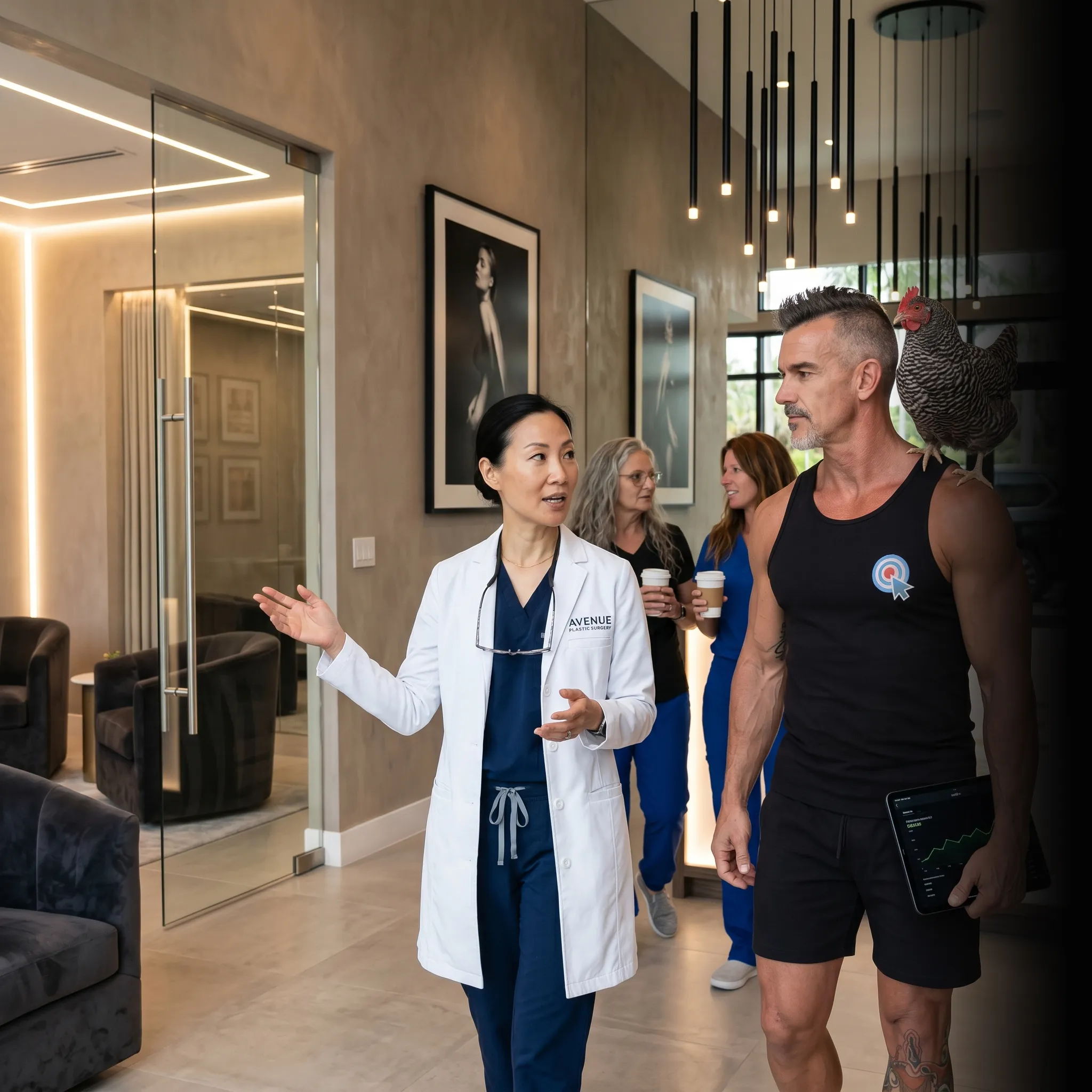 First Coast plastic surgery owner on tailgate with analytics — SEO and AI search for plastic surgeons