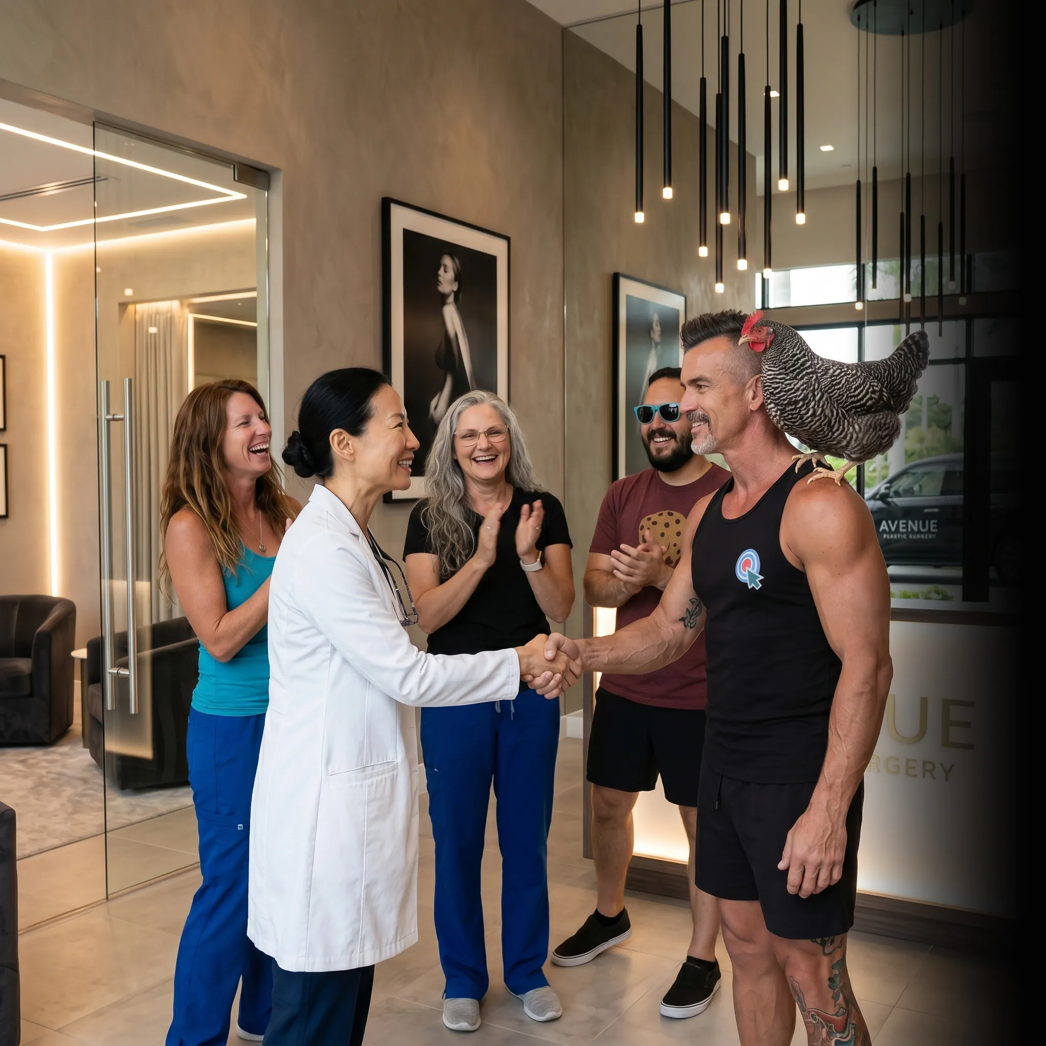 plastic surgery team reviewing campaign data on tablet — Google Ads for plastic surgeons