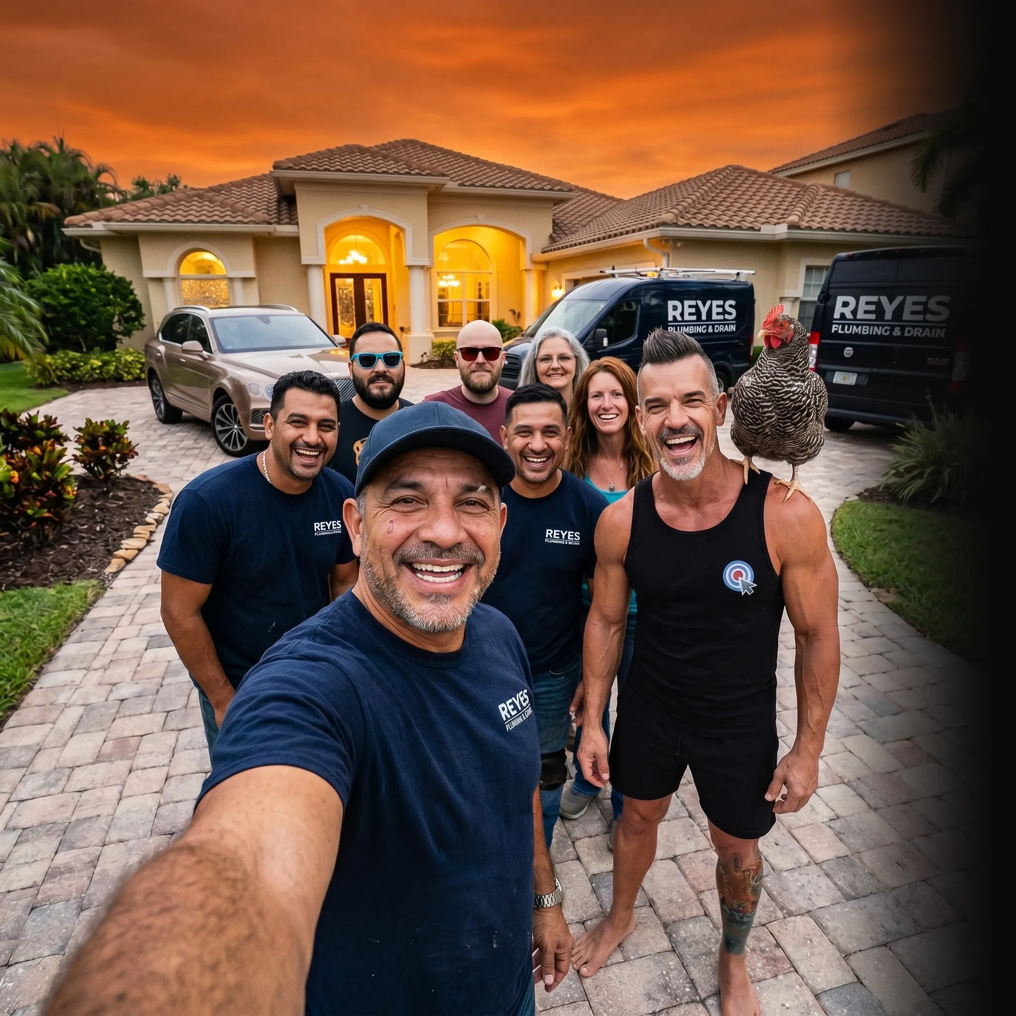 plumbing team reviewing campaign data on tablet — Google Ads for plumbers