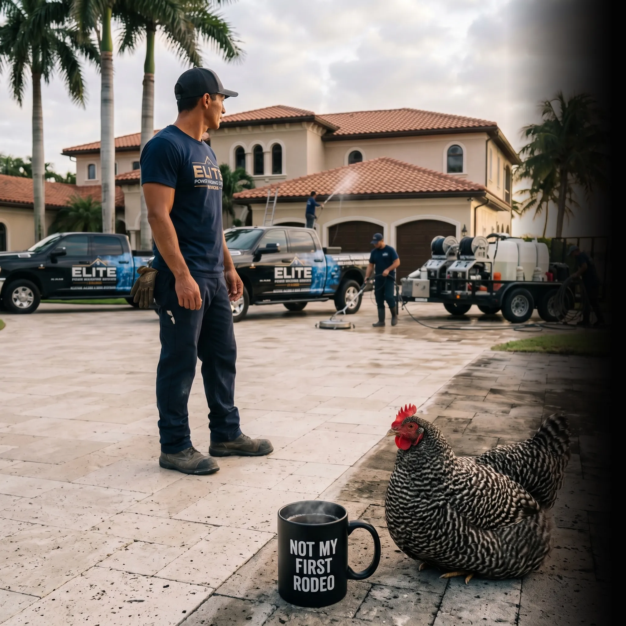 First Coast power washing partners walking the job — website that converts