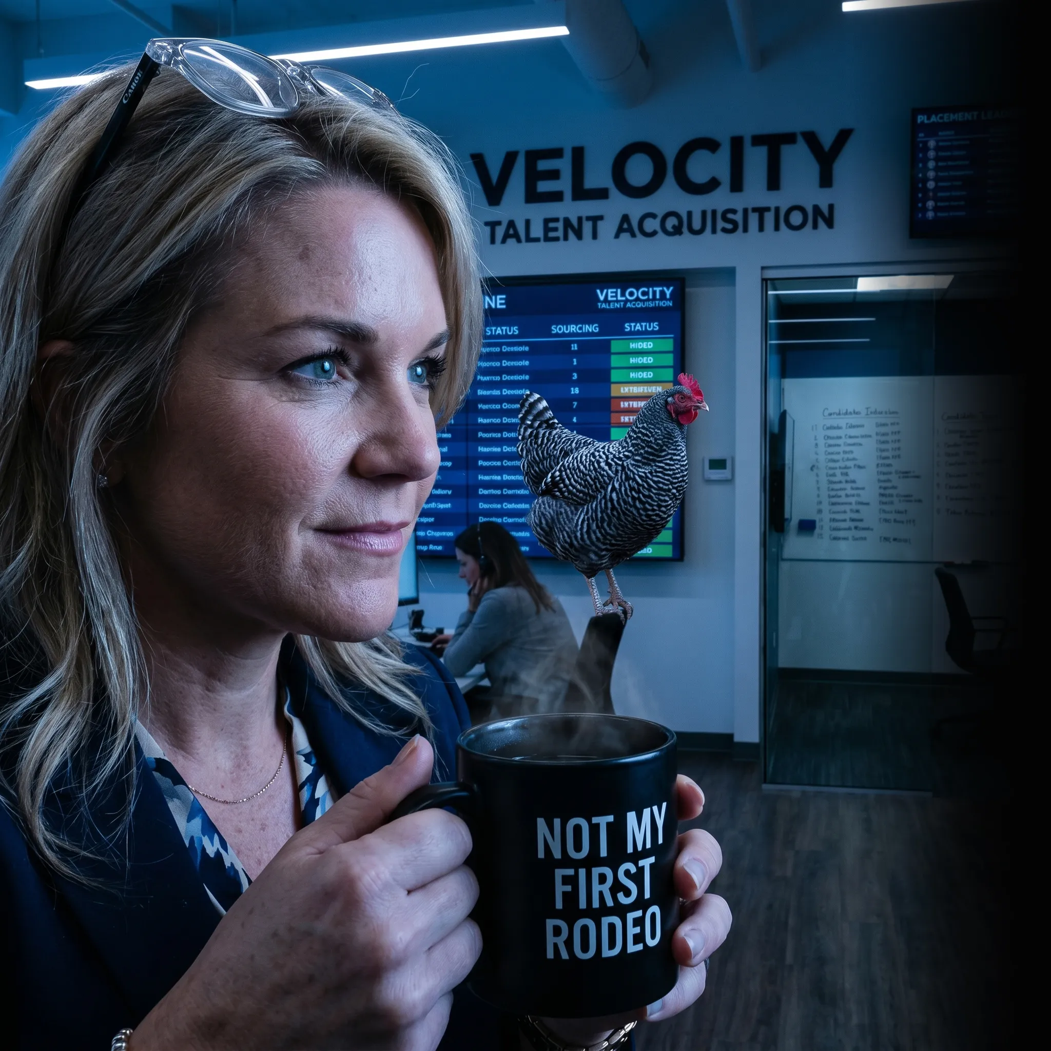 First Coast staffing owner with crew working on roof — staffing marketing services