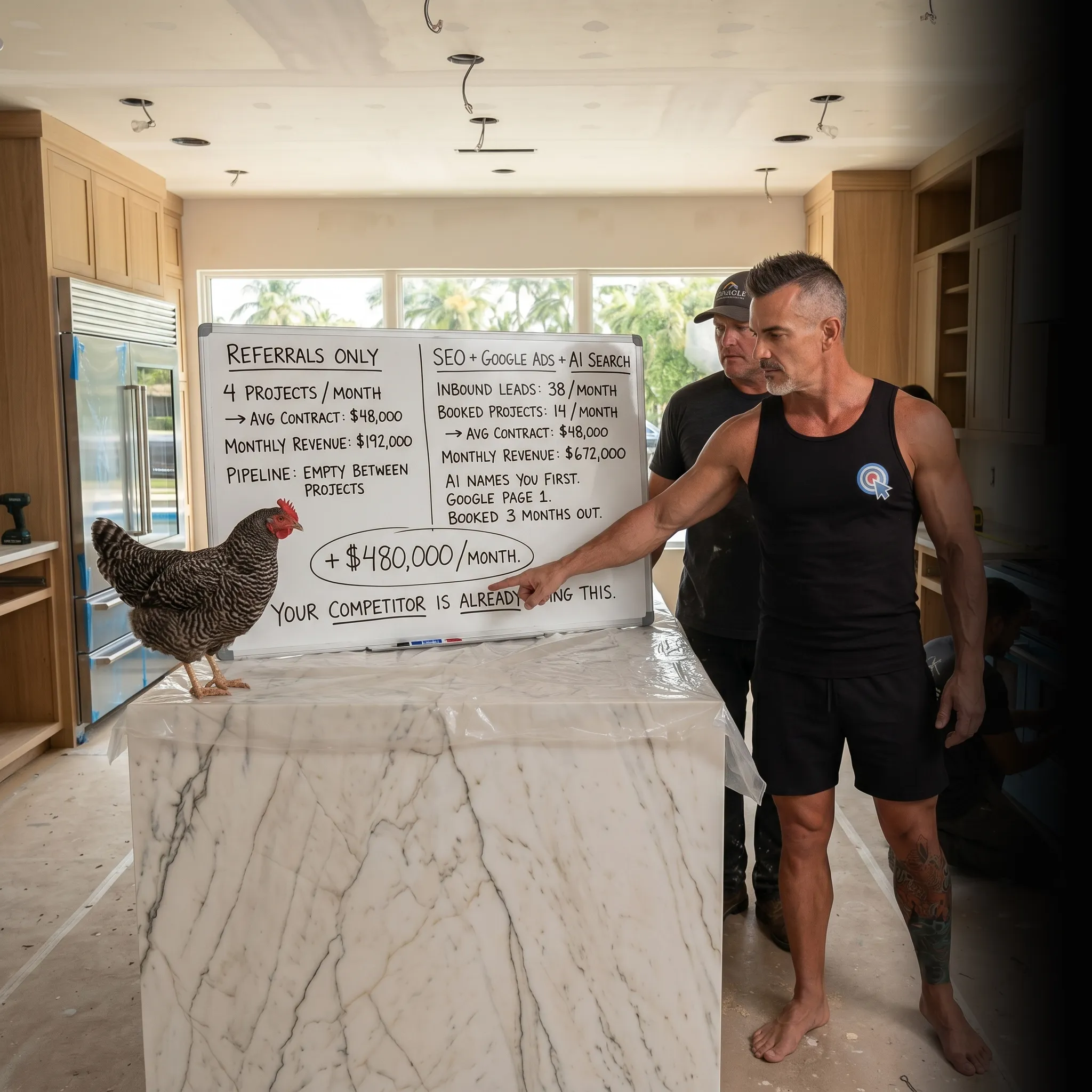 First Coast remodeling owner in truck ready to go — your phone should ring more