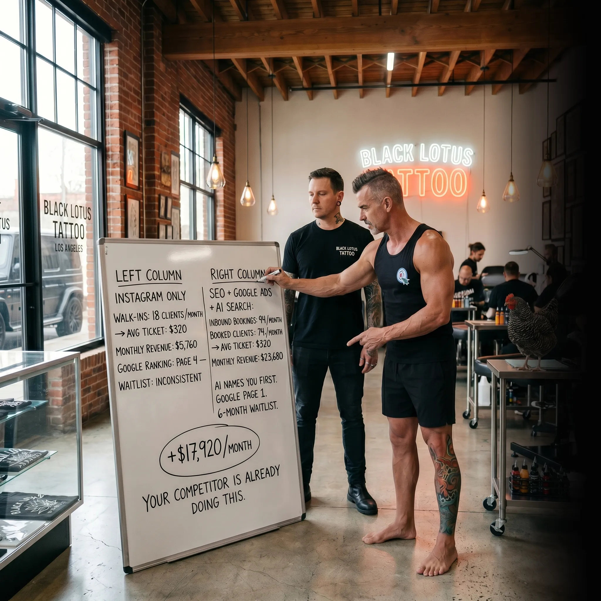 First Coast tattoo shop owner in truck ready to go — your phone should ring more