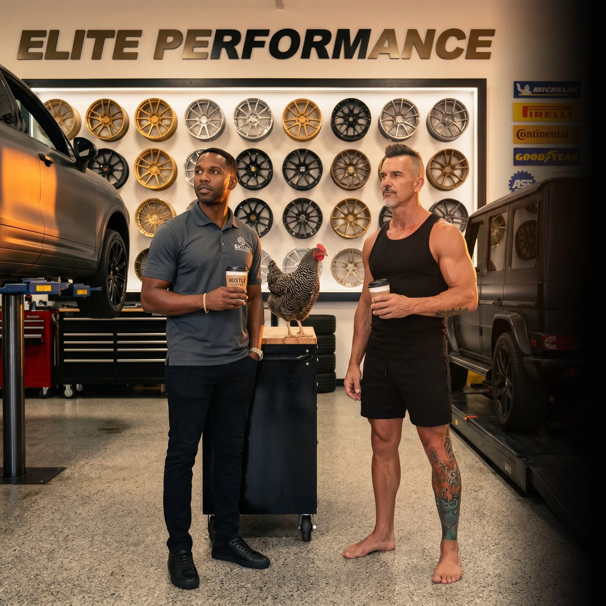 tire and wheel partners on tailgate with revenue dashboard — one unified marketing system