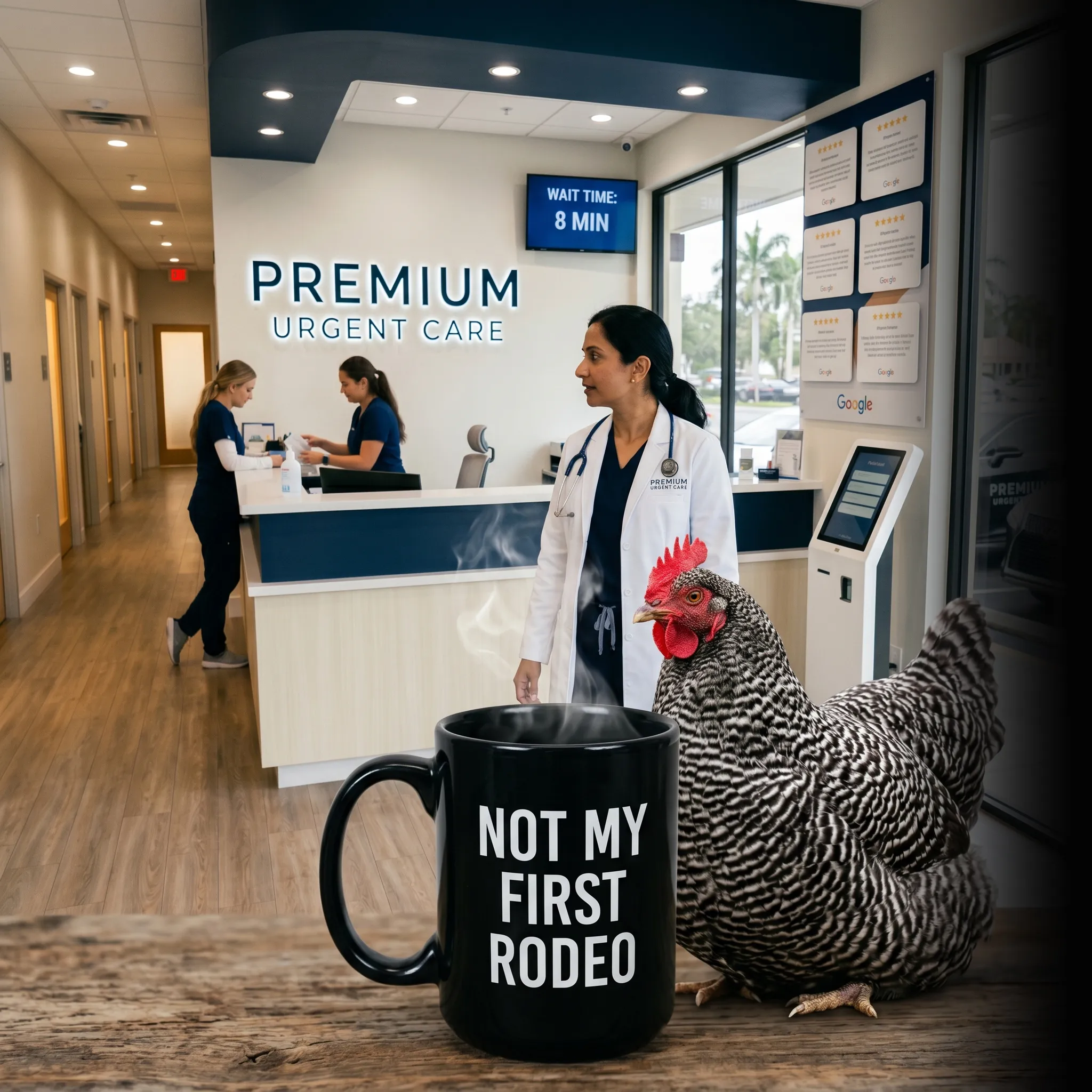 First Coast urgent care partners walking the job — website that converts