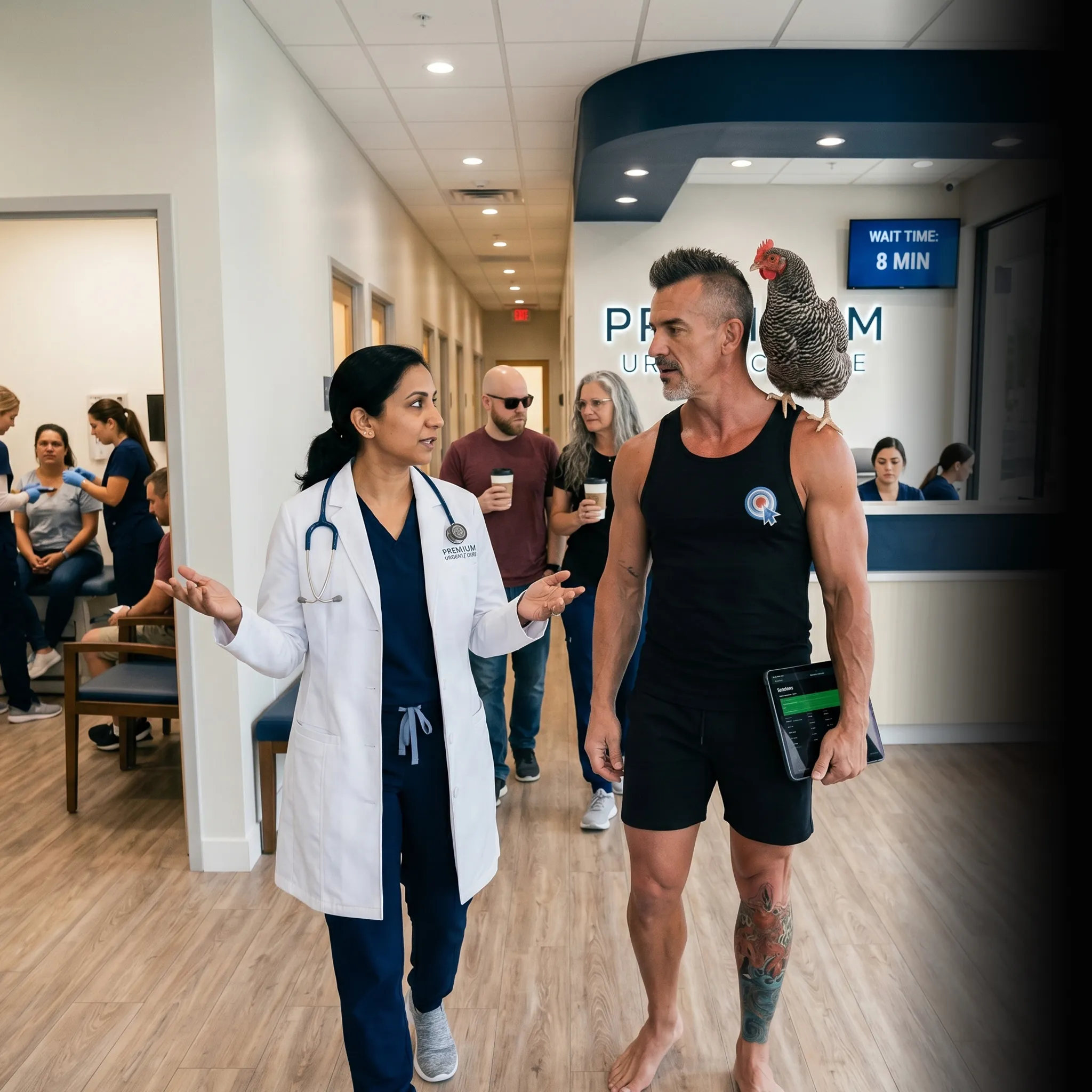 First Coast urgent care owner on tailgate with analytics — SEO and AI search for urgent care clinics