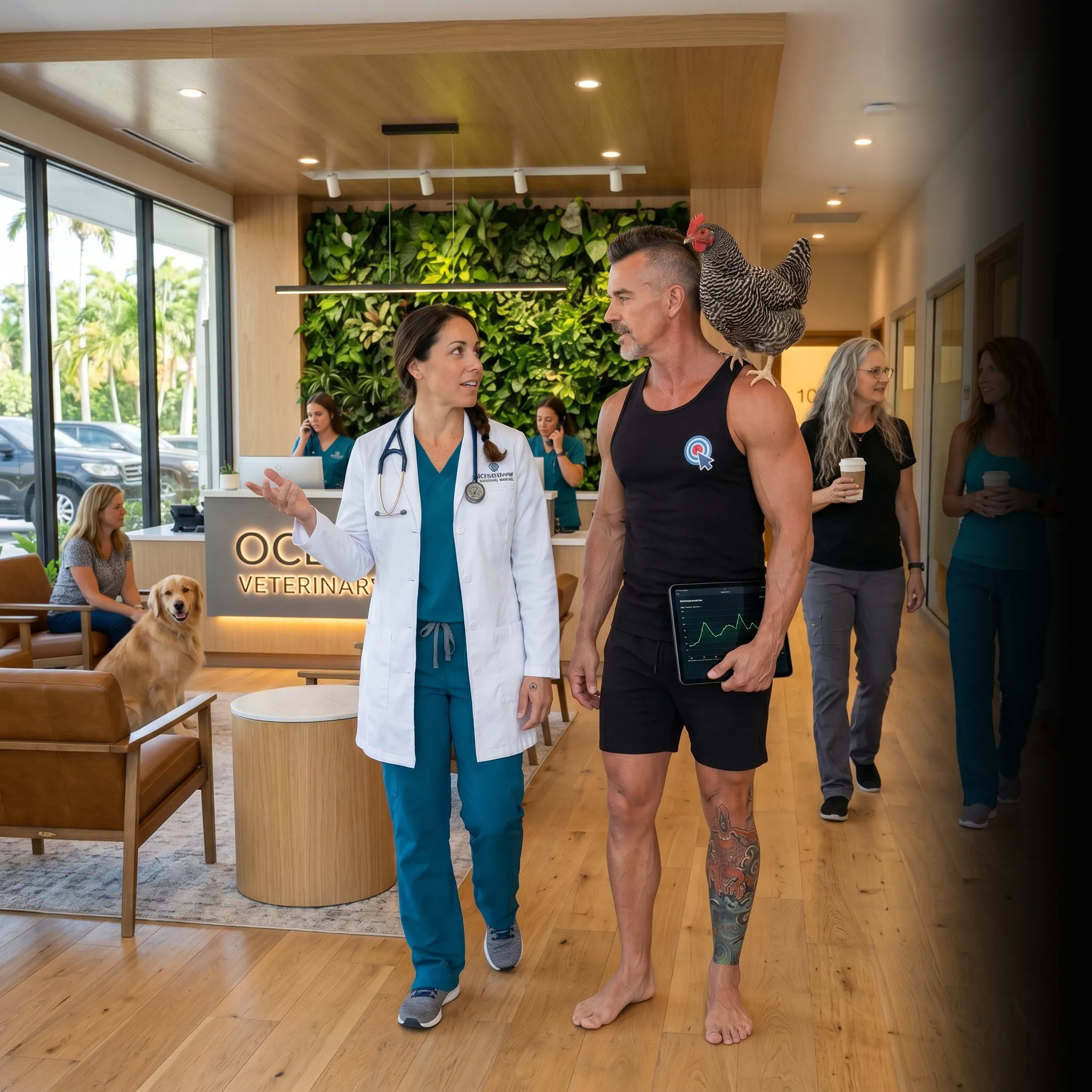 First Coast veterinary owner on tailgate with analytics — SEO and AI search for veterinarians