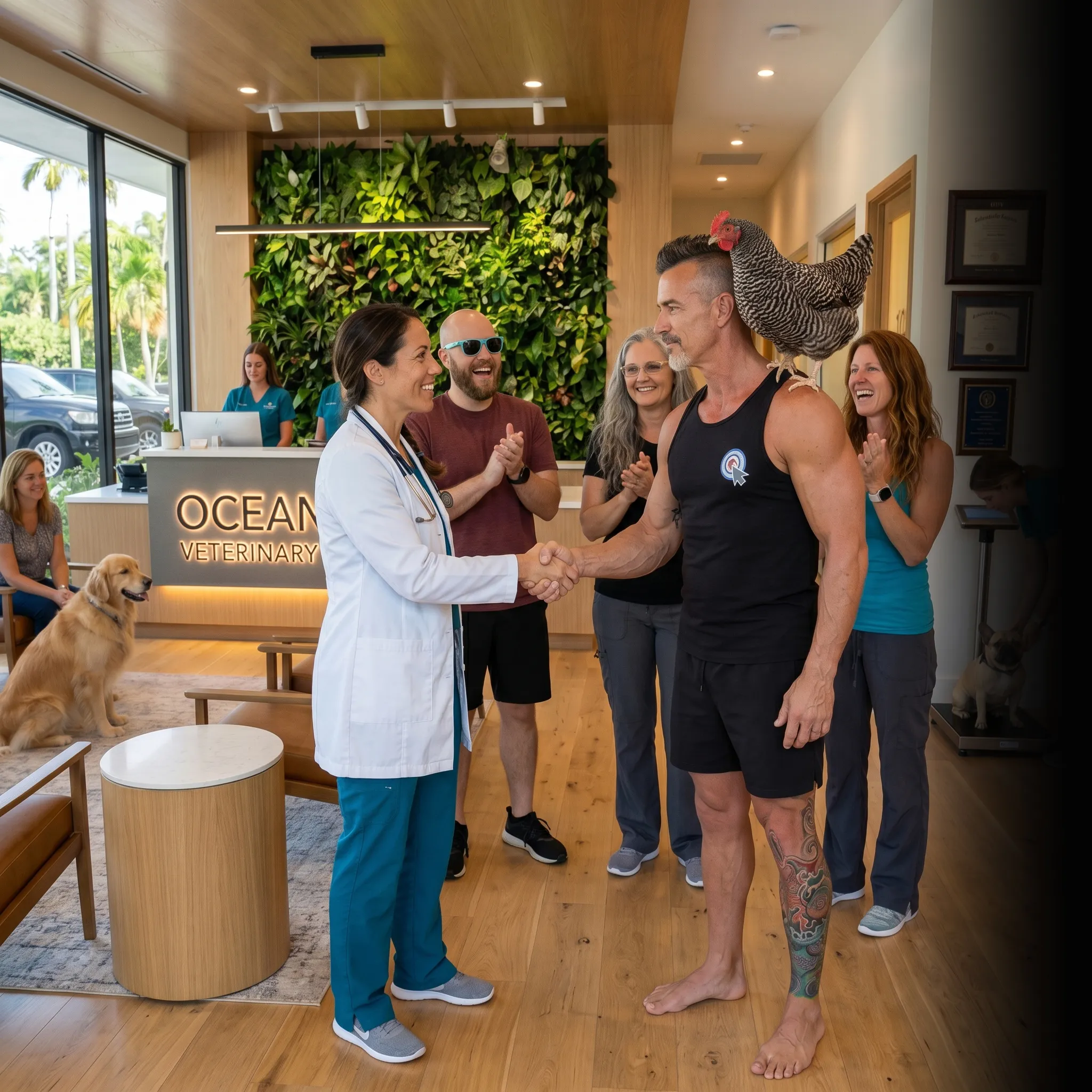 veterinary team reviewing campaign data on tablet — Google Ads for veterinarians