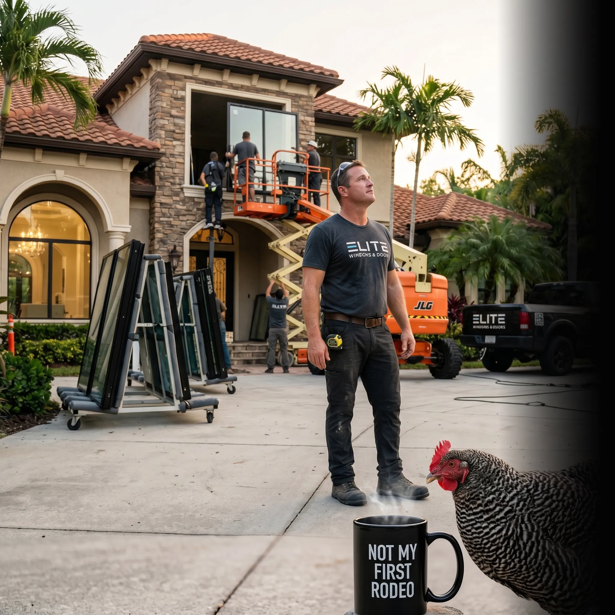 First Coast window installation partners walking the job — website that converts