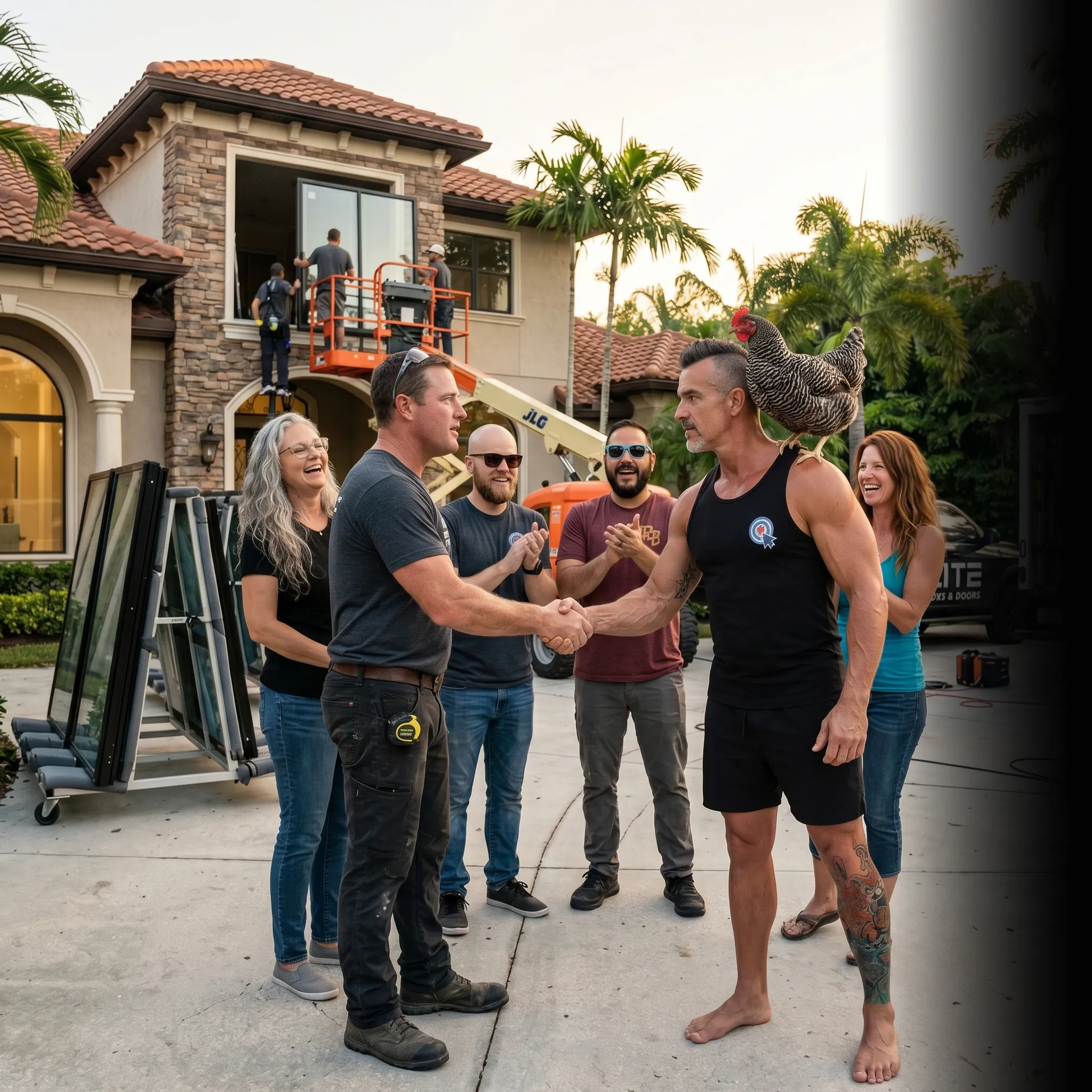 window installation team reviewing campaign data on tablet — Google Ads for window installers