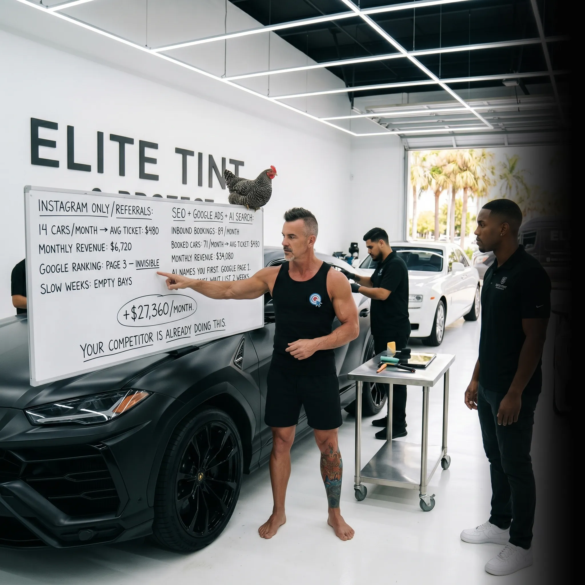 First Coast window tinting owner in truck ready to go — your phone should ring more